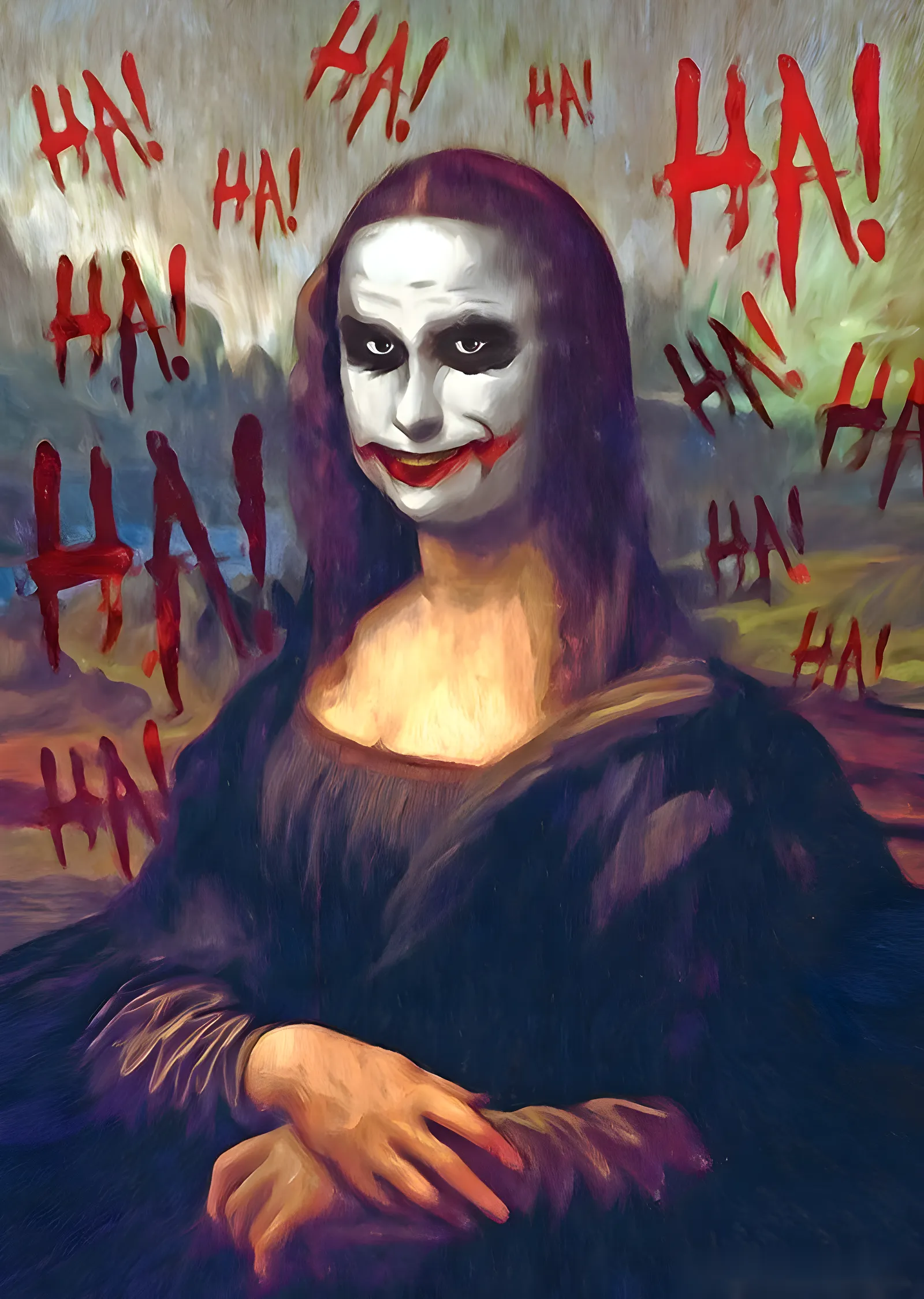 Mona Lisa: Kahkaha metal tablo
