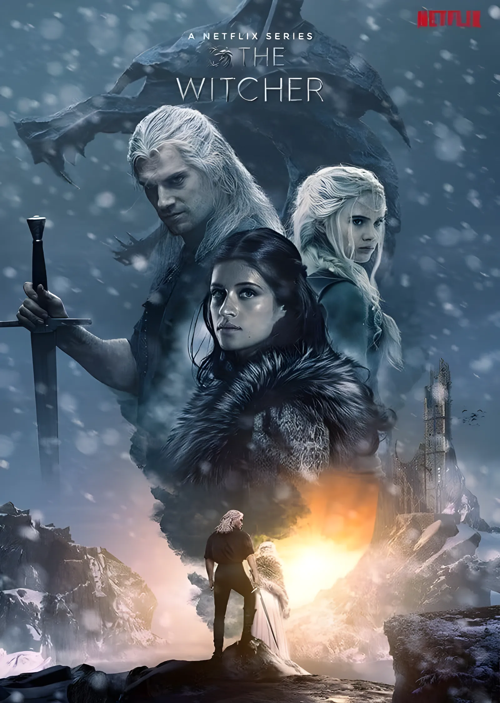 The Witcher: Kar Fırtınası metal tablo