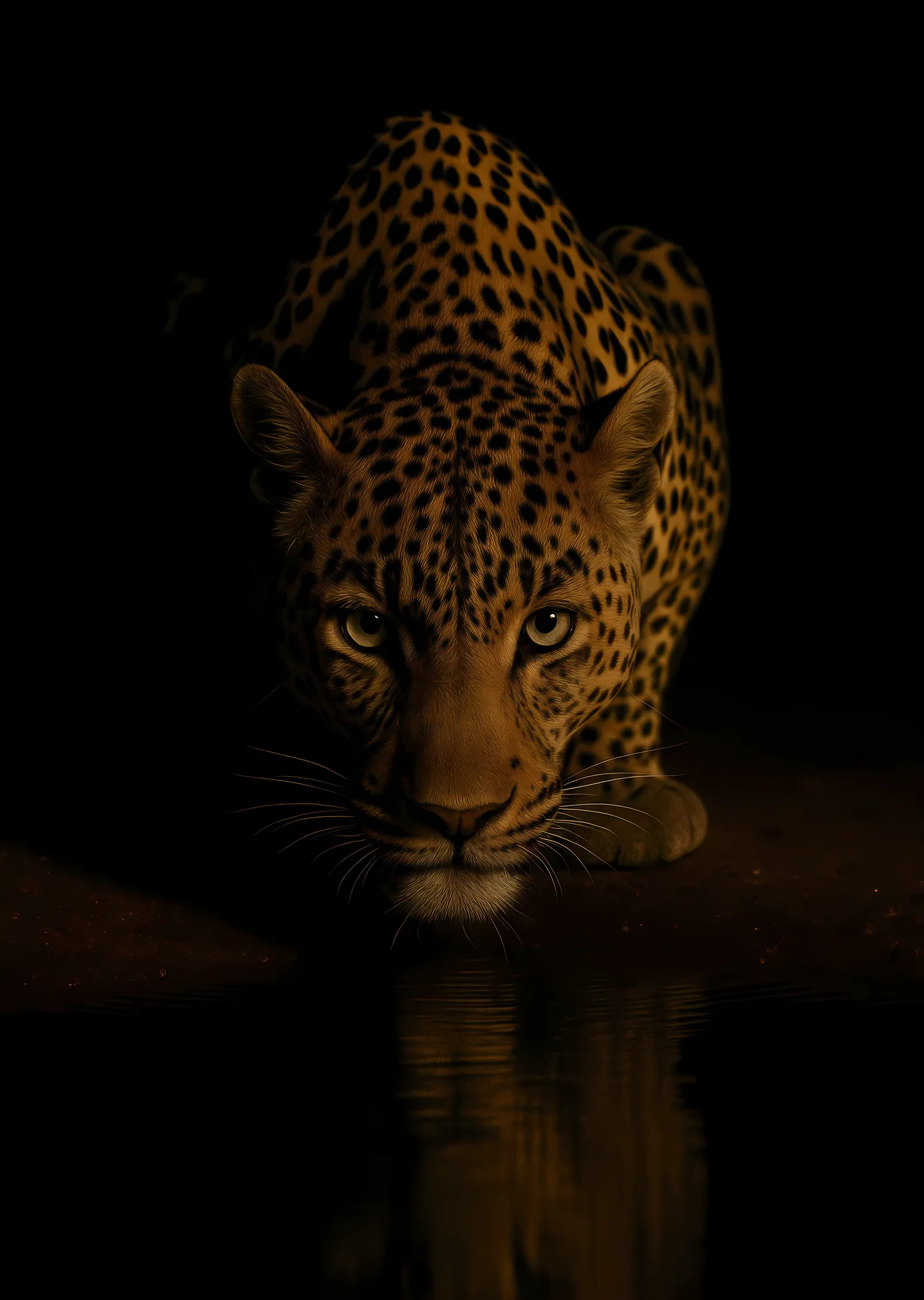 Leopar: Gölgedeki Bakış metal tablo