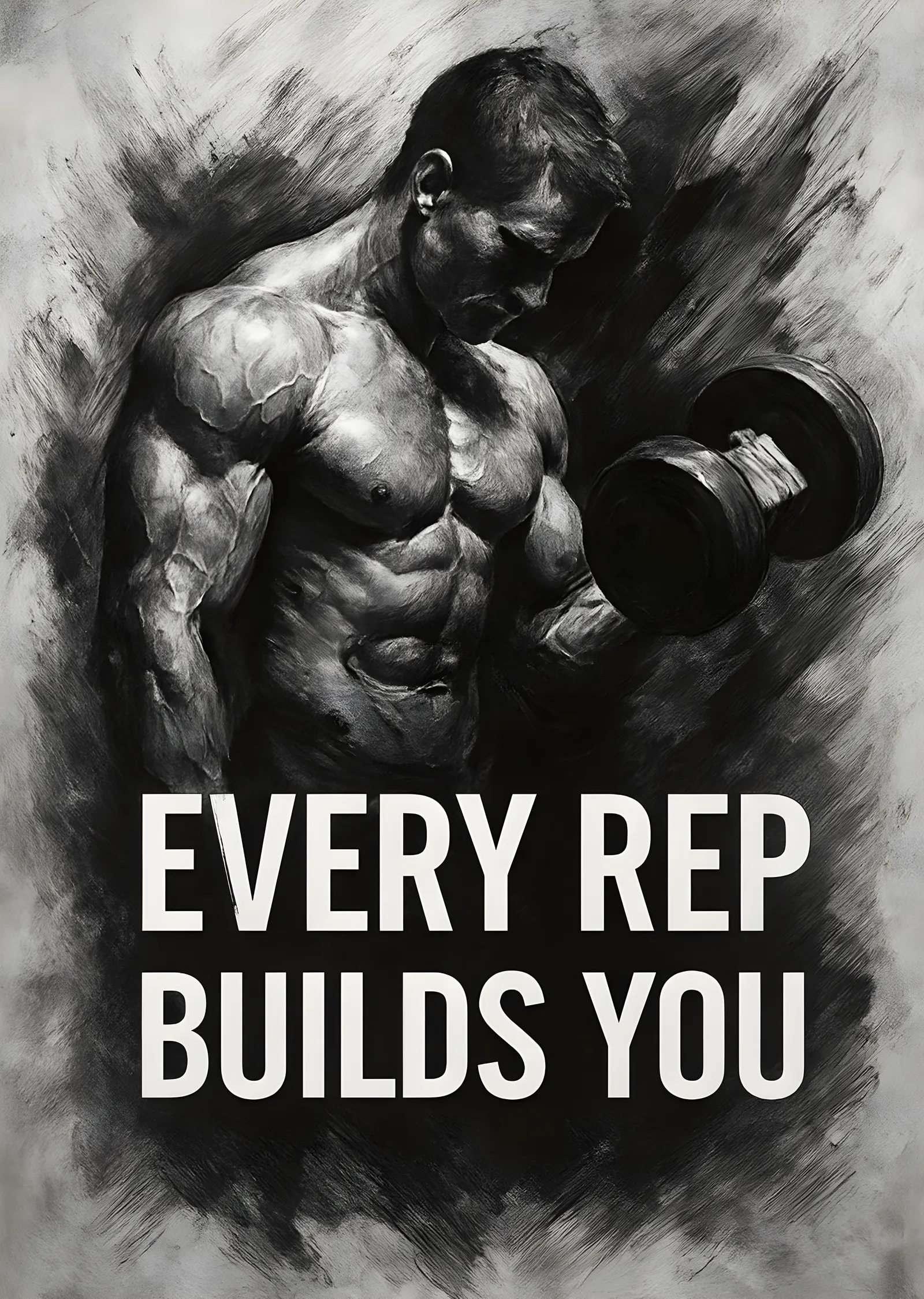 Her Tekrar Seni İnşa Eder: Fitness Motivasyonu metal tablo