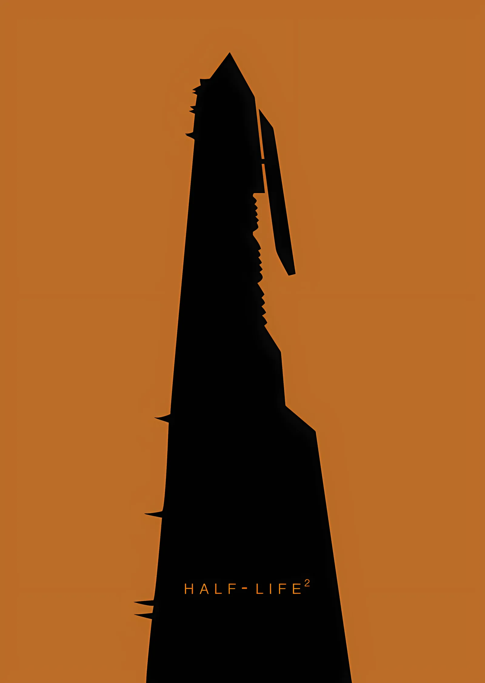 Half-Life 2 - Citadel Silueti metal tablo