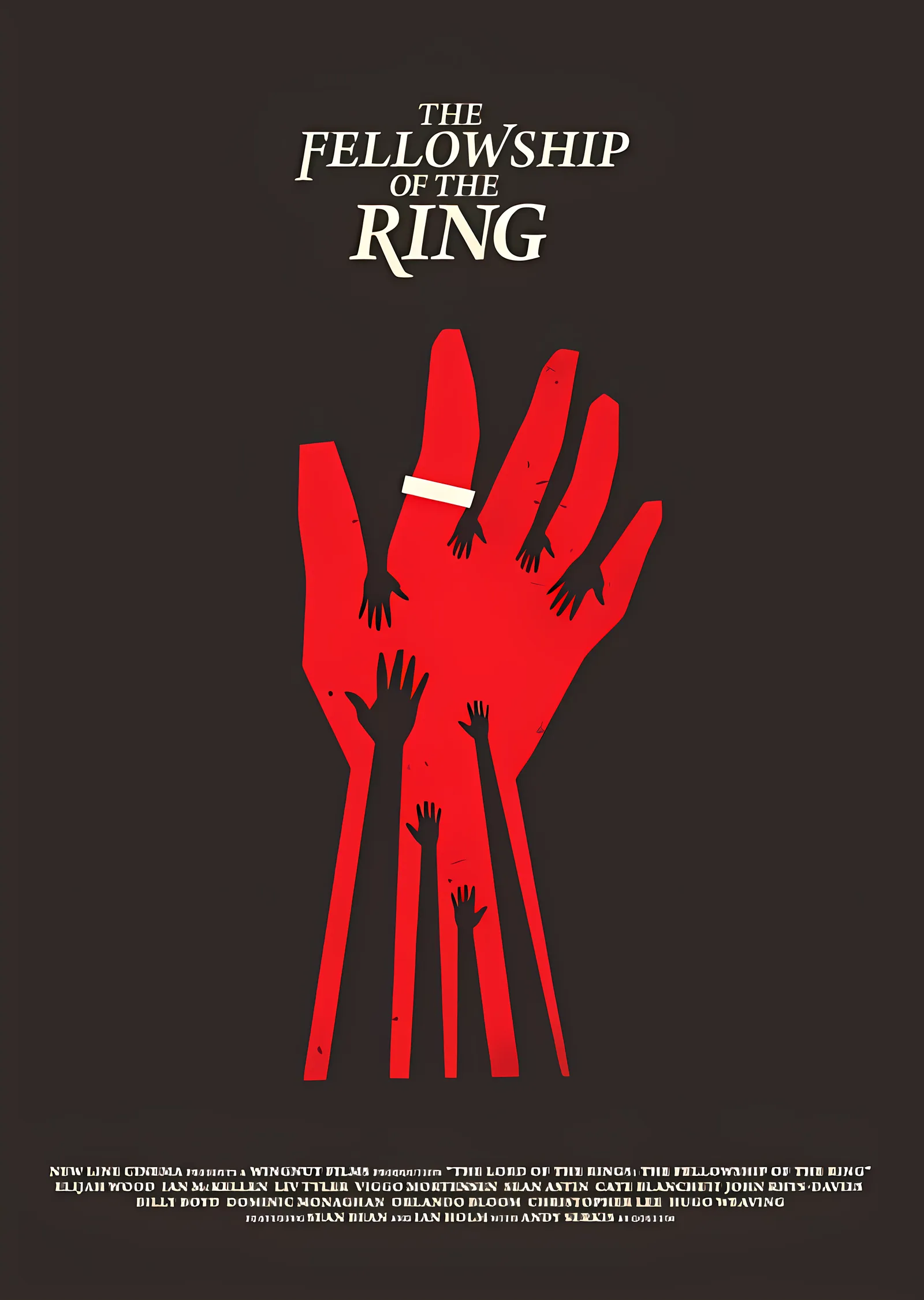 Kırmızı El ve Yüzük - The Fellowship of the Ring metal tablo
