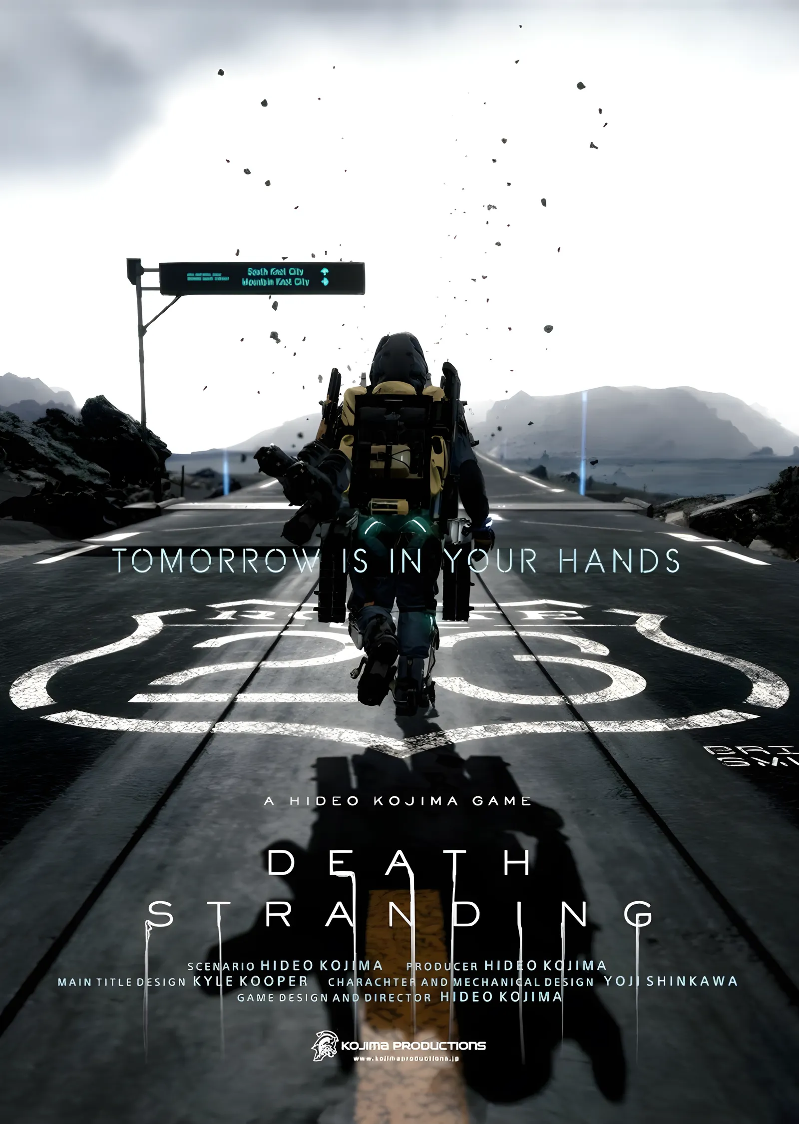 Death Stranding: Route 20 metal tablo