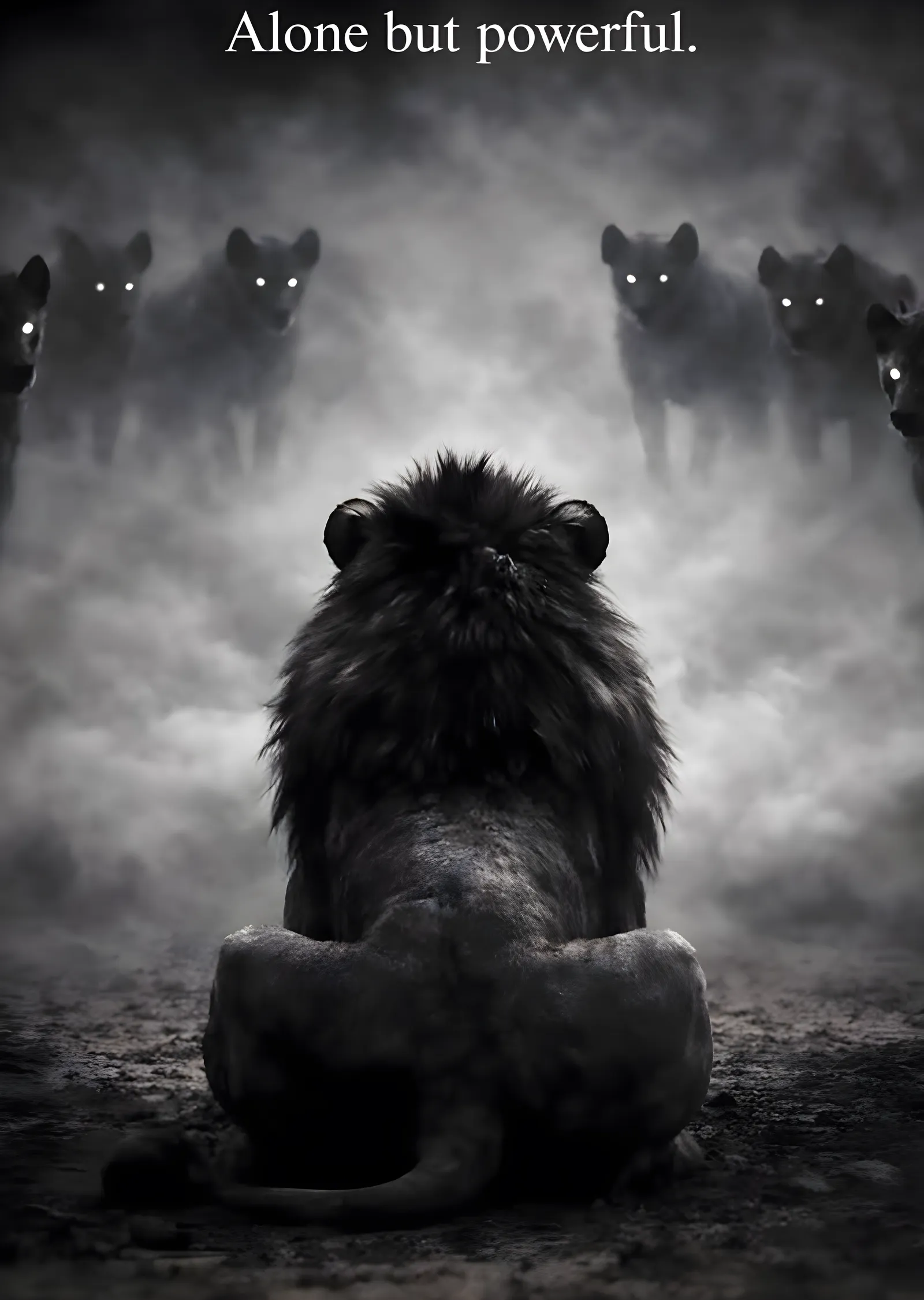 Aslan ve Kurtlar: Güç ve Yalnızlık metal tablo
