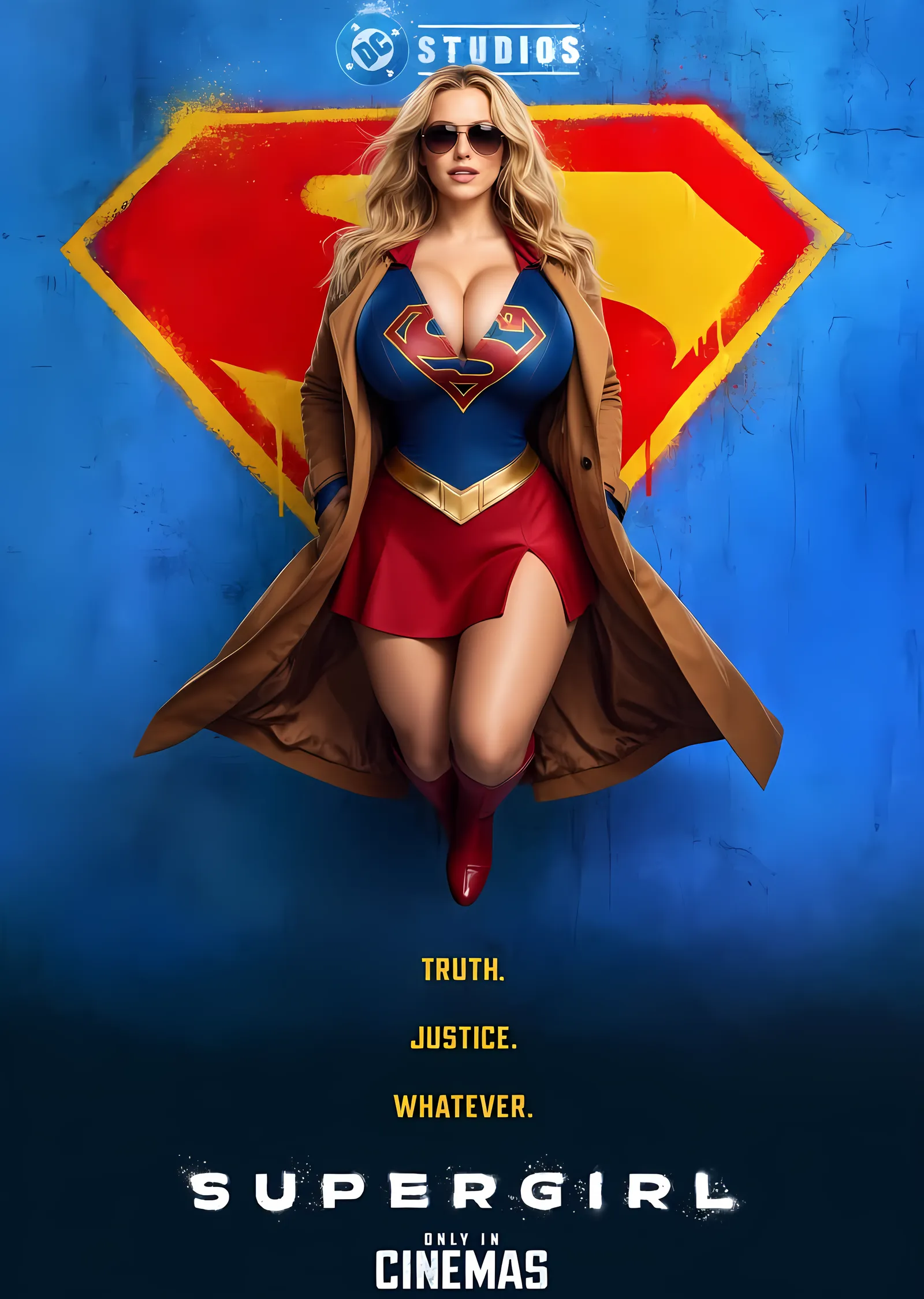 Supergirl - Grafiti Duvar metal tablo