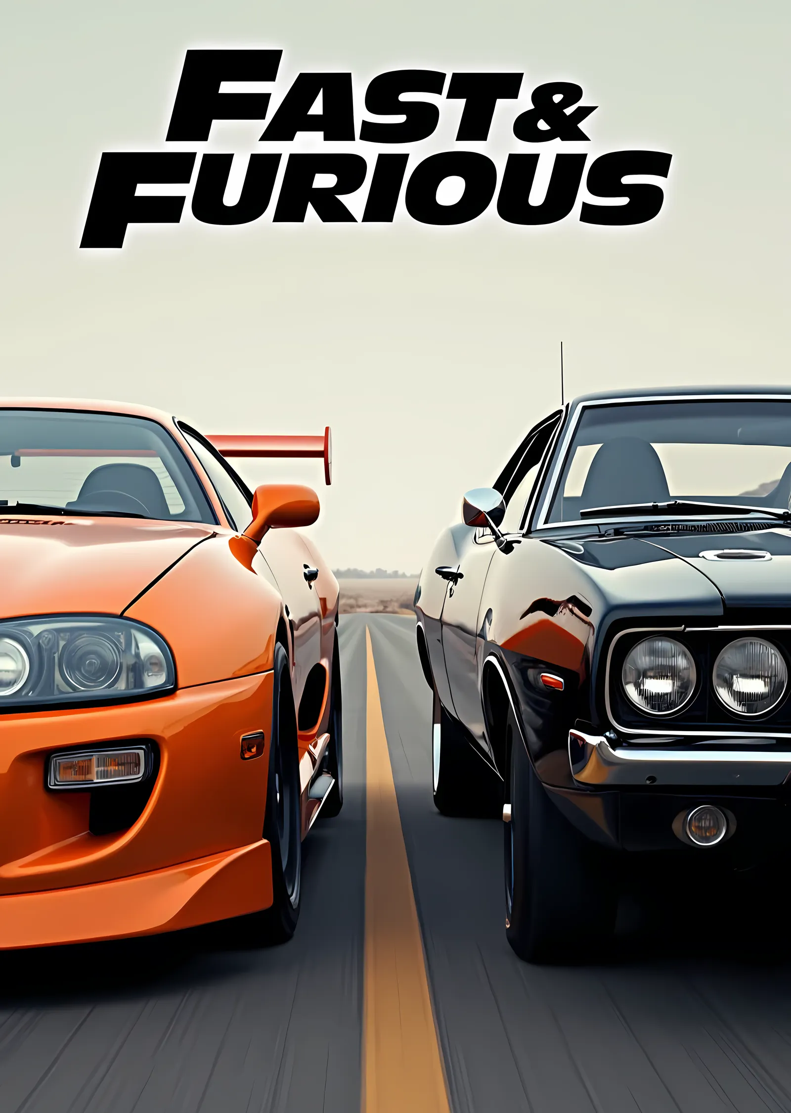 Fast & Furious: Supra ve Charger metal tablo
