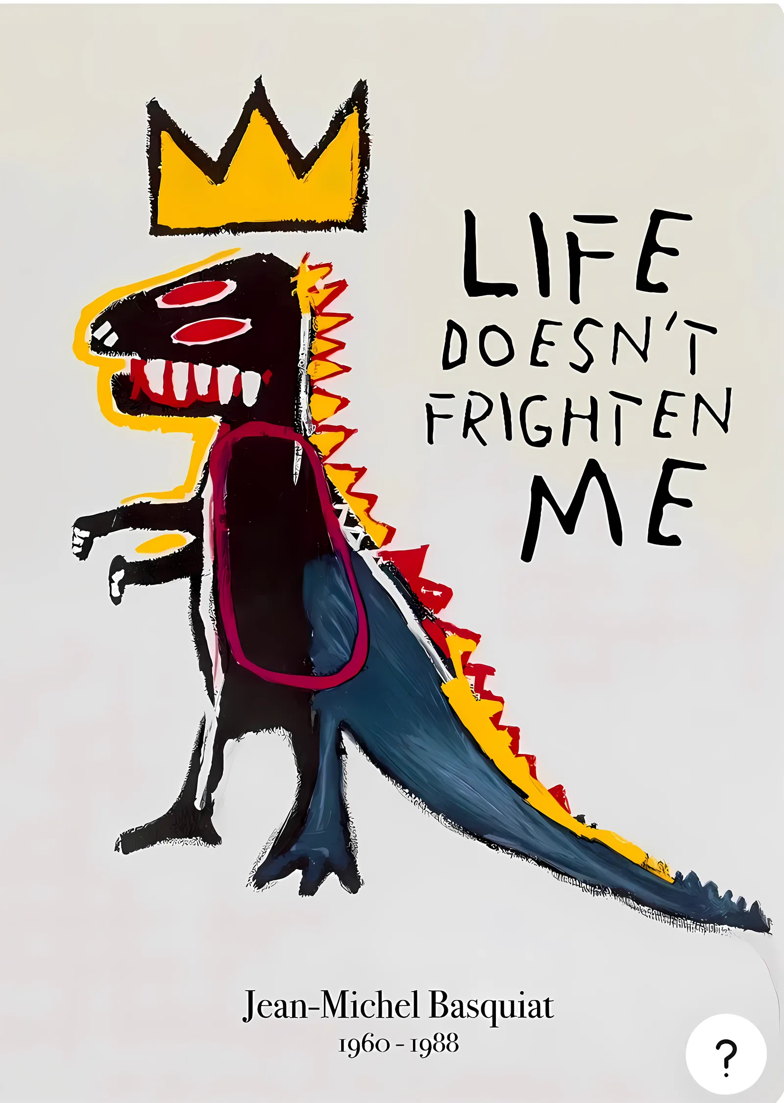 Jean-Michel Basquiat: Life Doesn't Frighten Me metal tablo