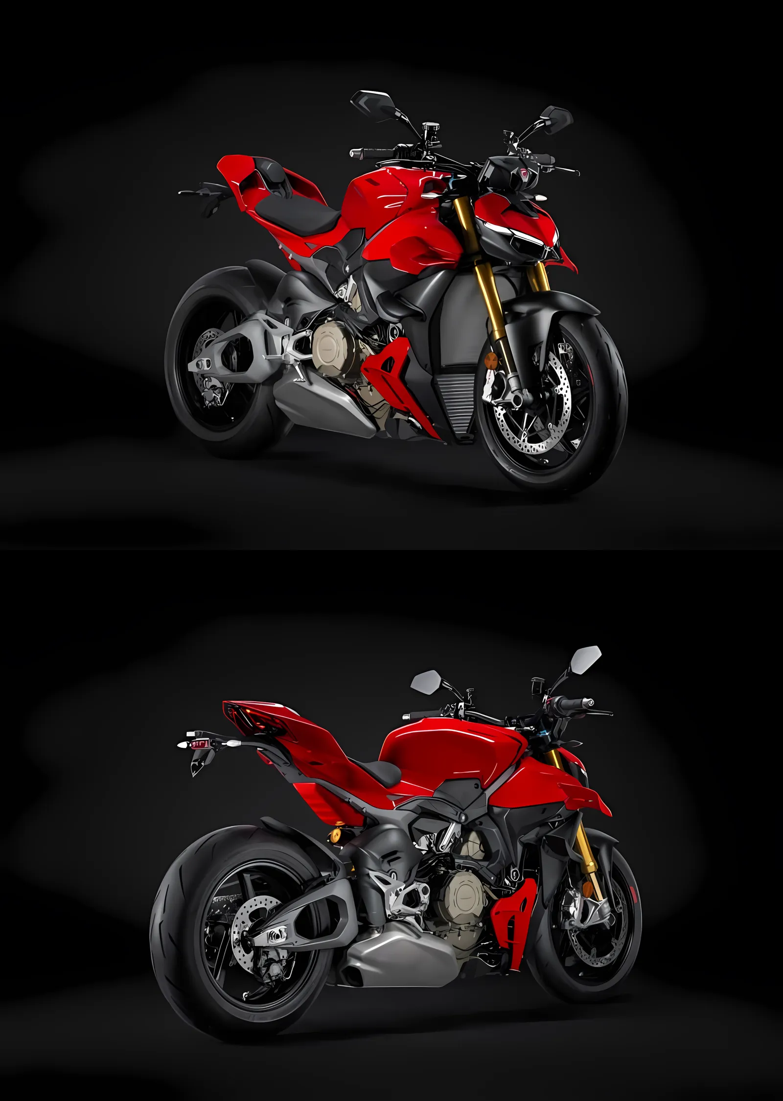Ducati Streetfighter V4 - İki Görünüm metal tablo