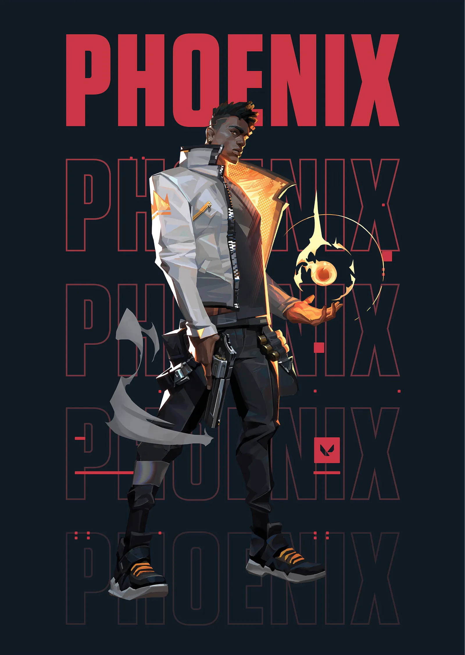 Phoenix: Valorant Agent metal tablo