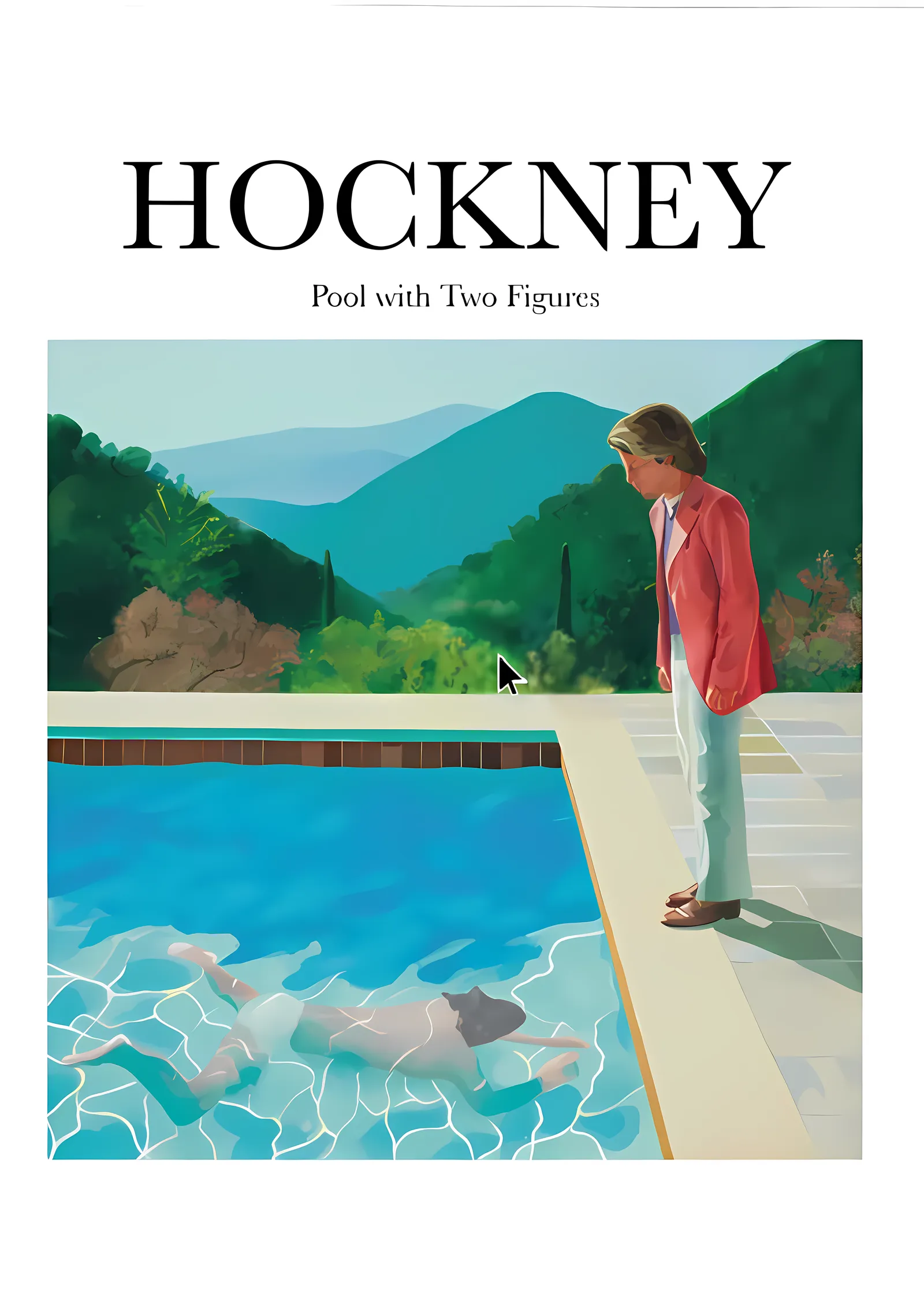 Hockney: Pool with Two Figures metal tablo