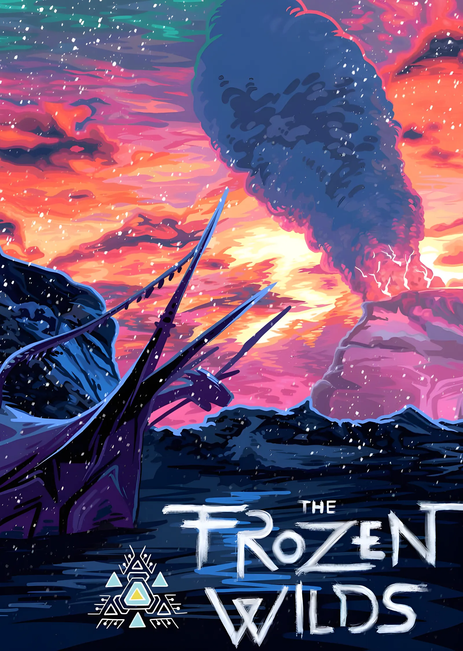 Horizon Zero Dawn: Frozen Wilds Volkan metal tablo