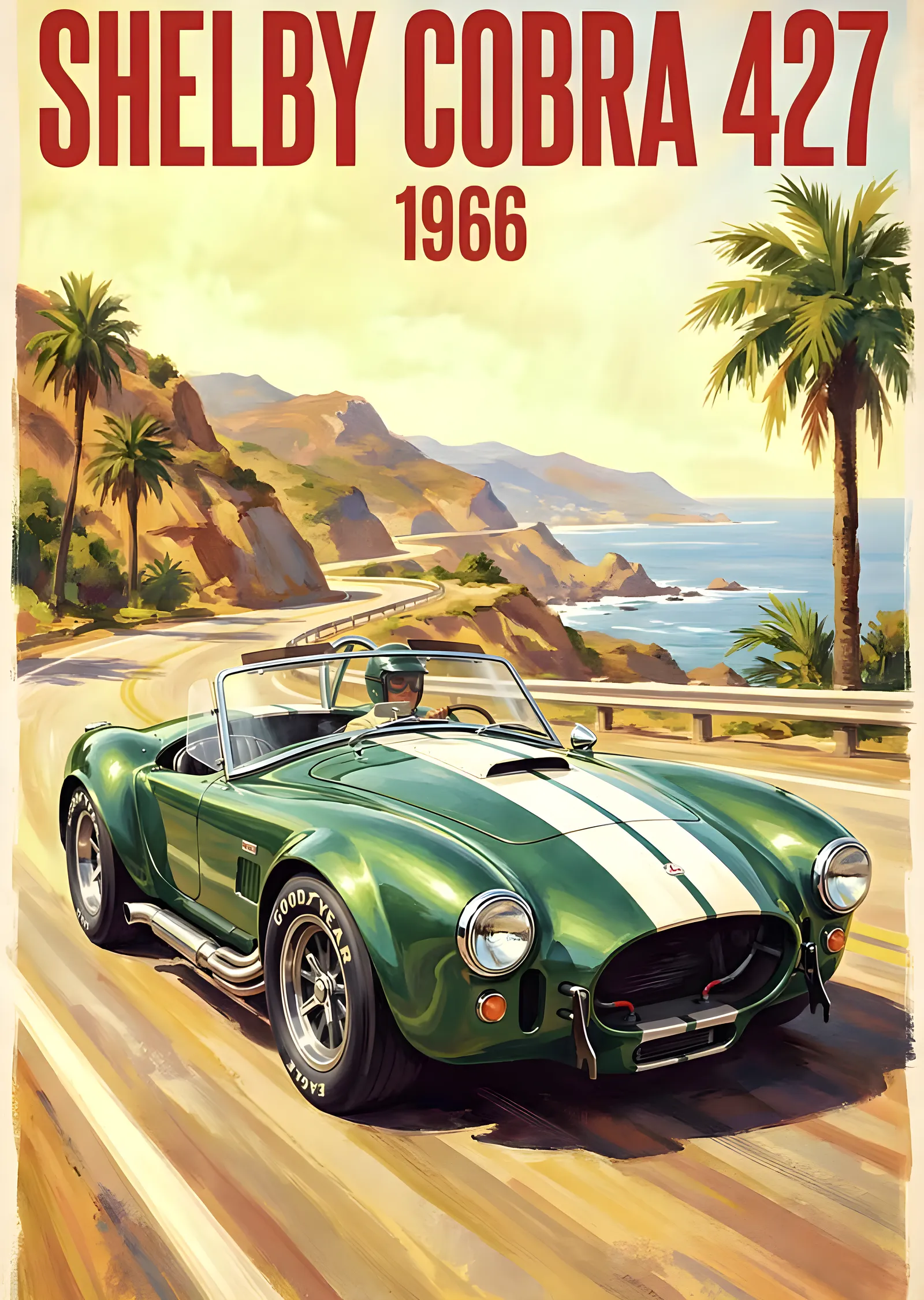 Shelby Cobra 427 1966 metal tablo