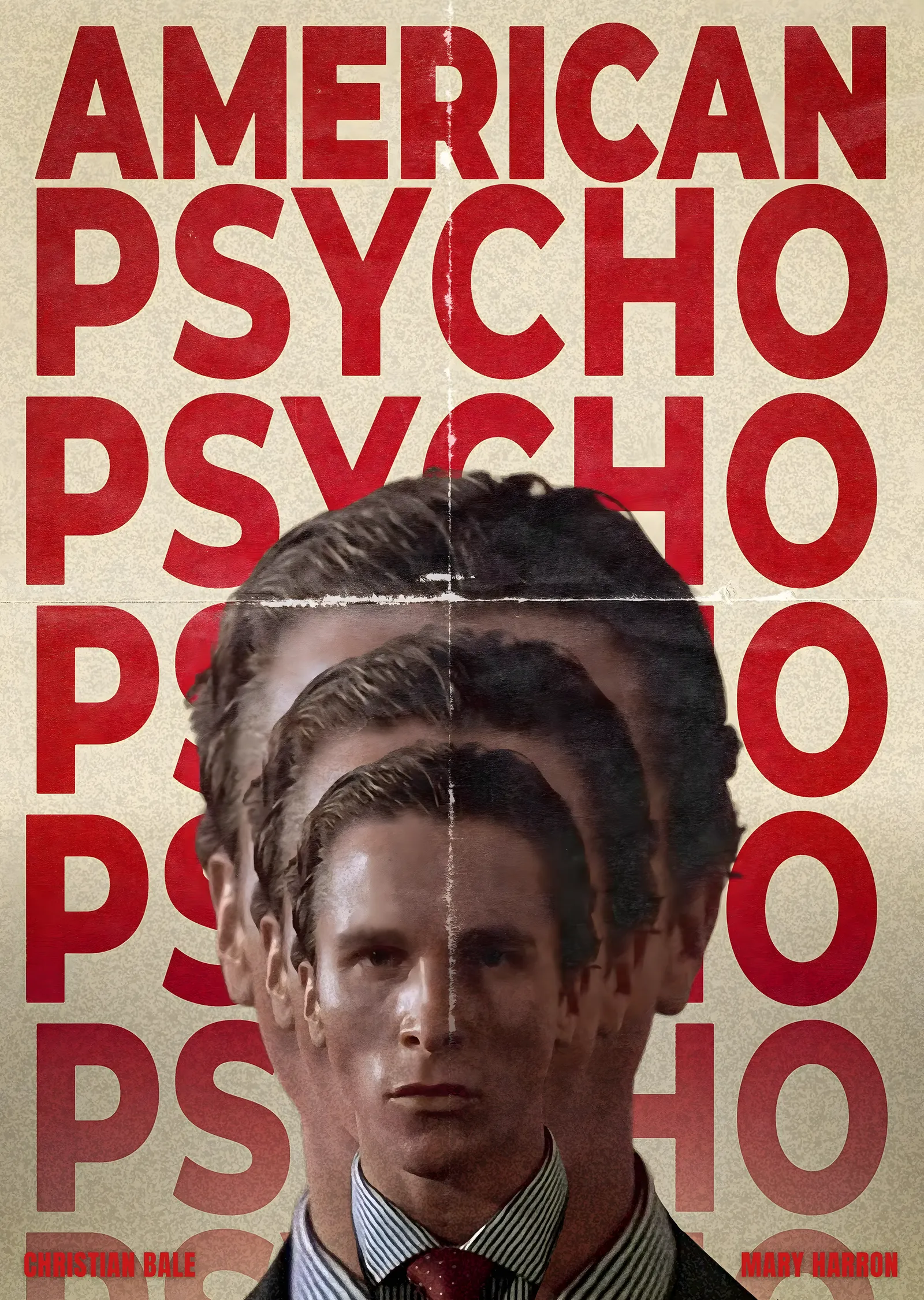 American Psycho: Christian Bale Portresi metal tablo