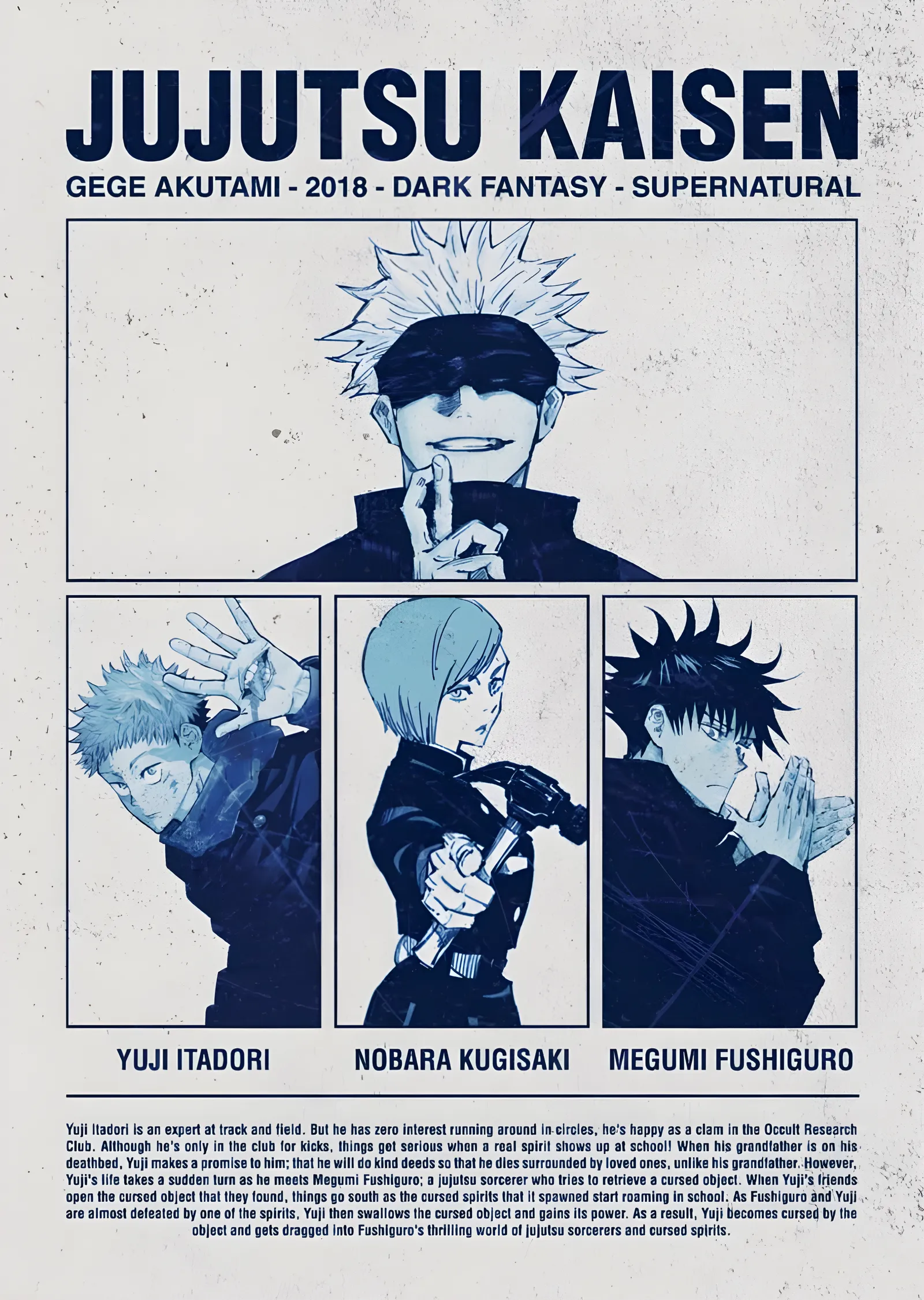 Jujutsu Kaisen: Karakter Künye metal tablo
