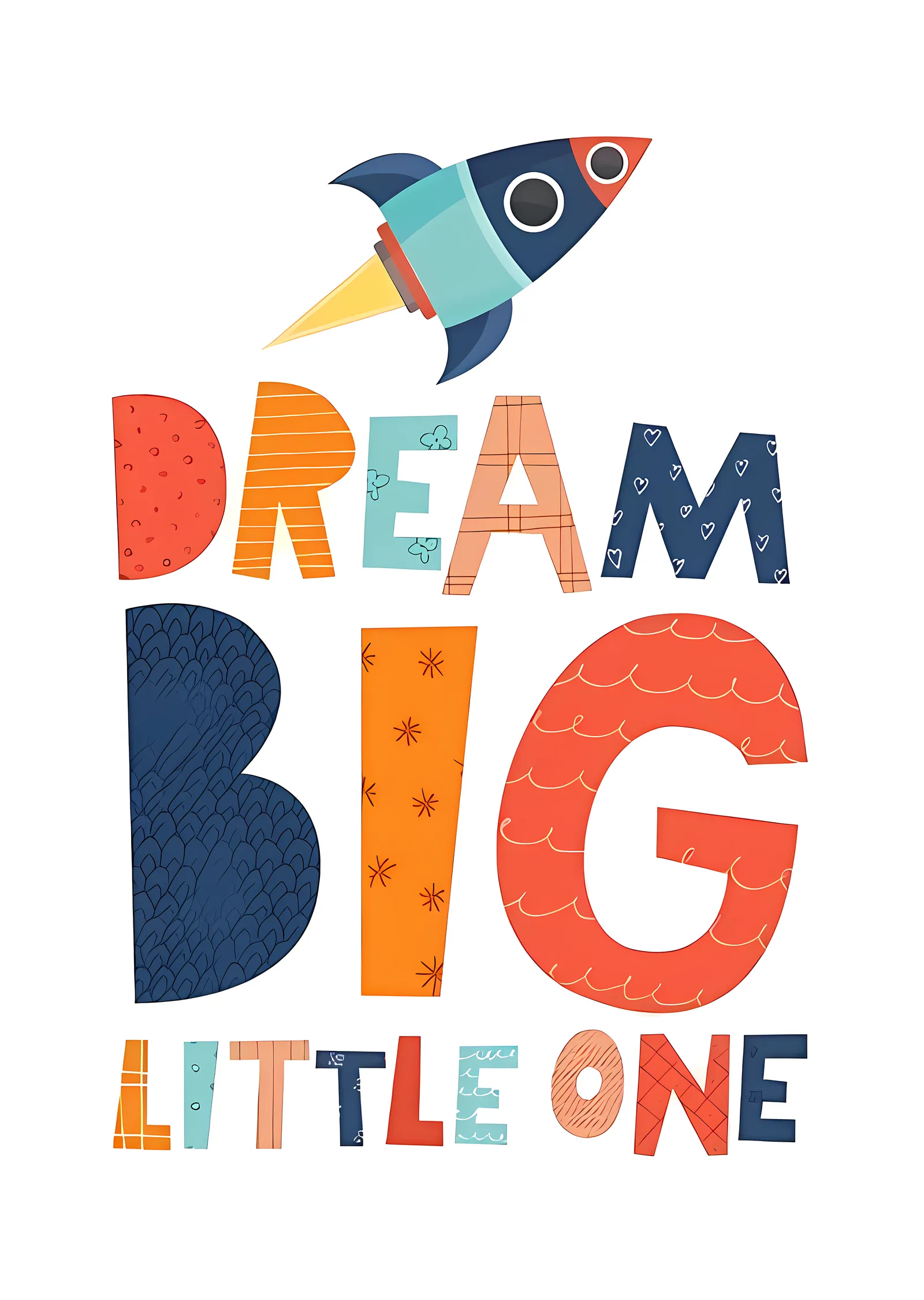Dream Big Little One: Uçak ile metal tablo