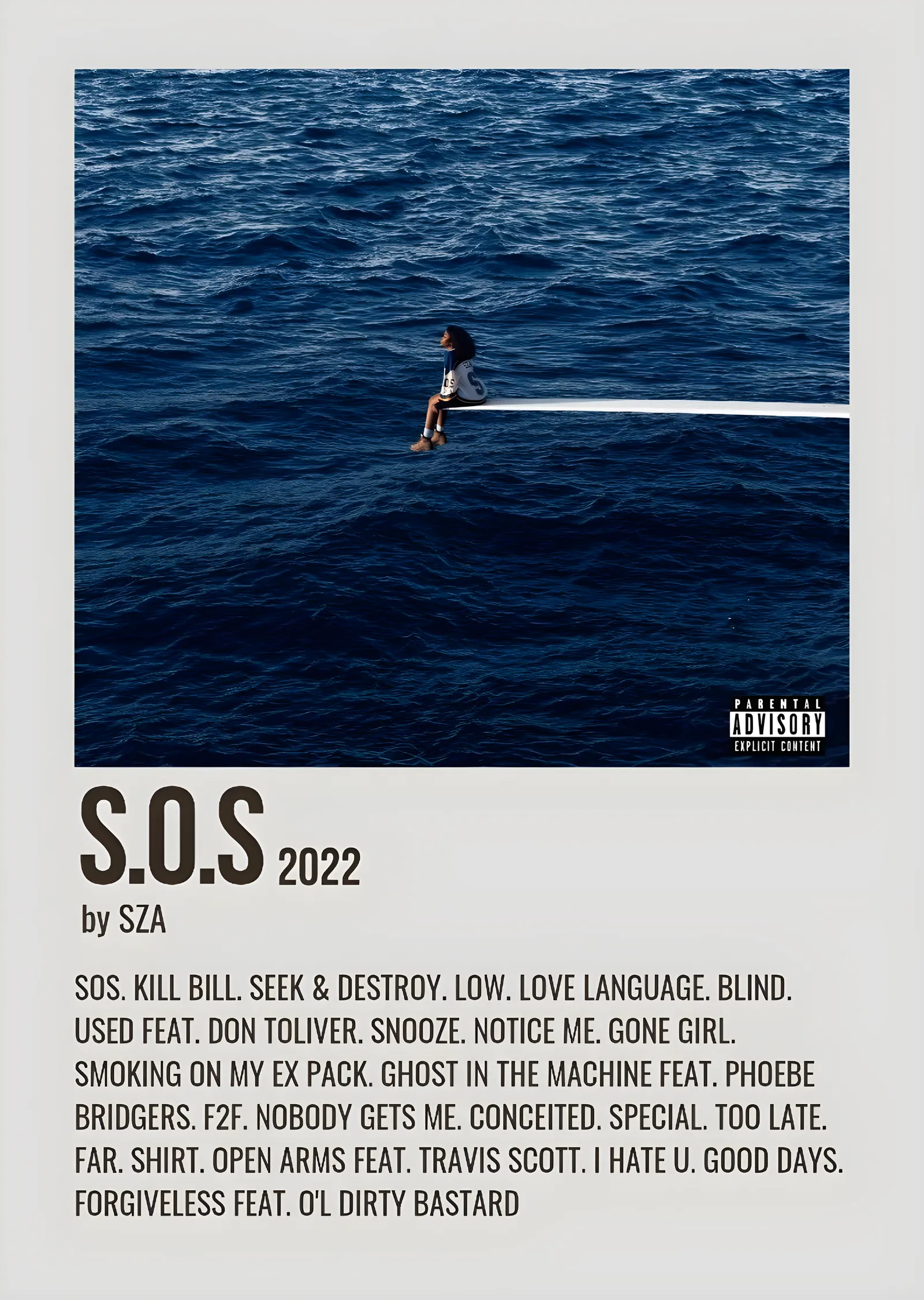 SZA: SOS metal tablo