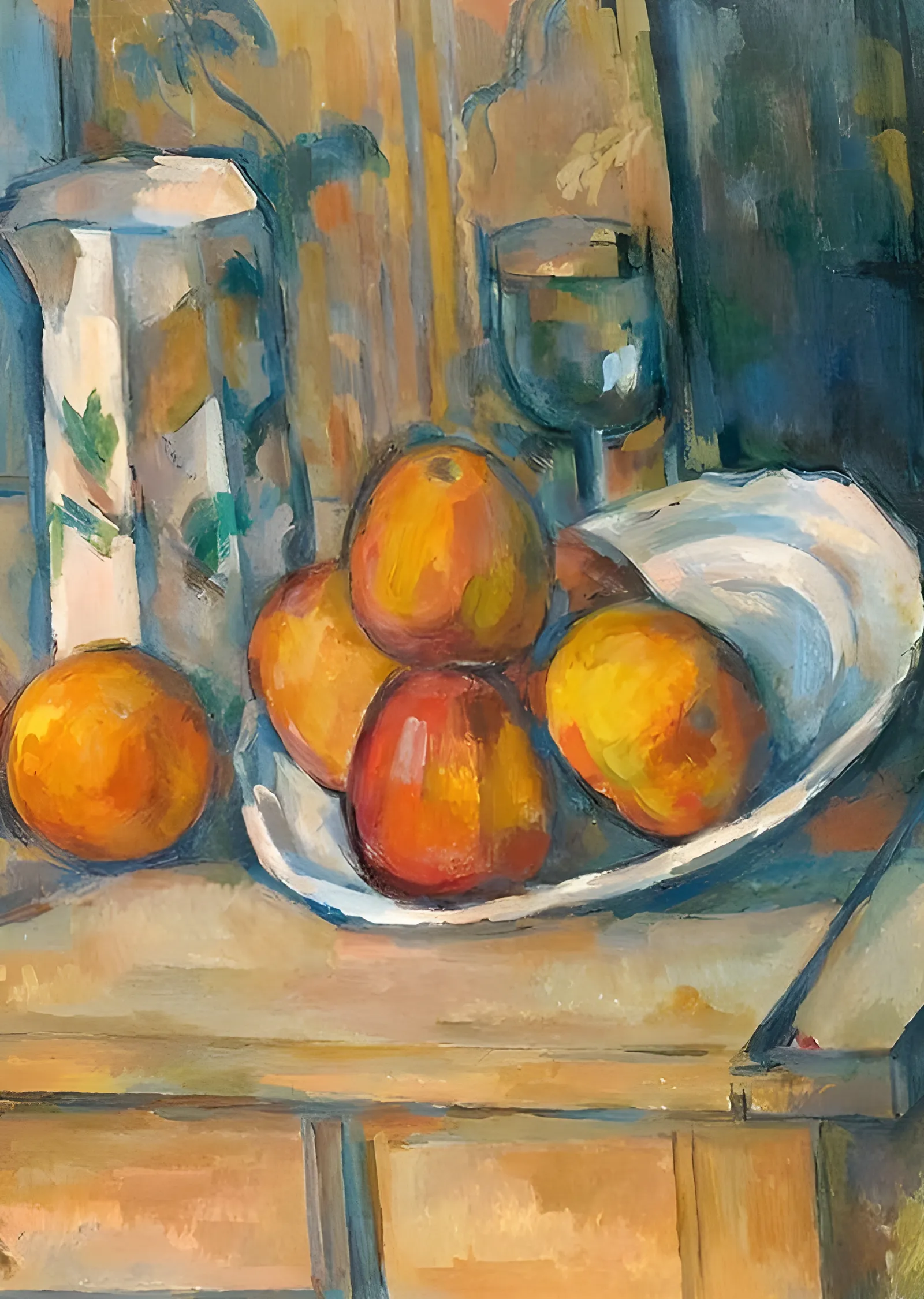 Cézanne Esintili Natürmort metal tablo