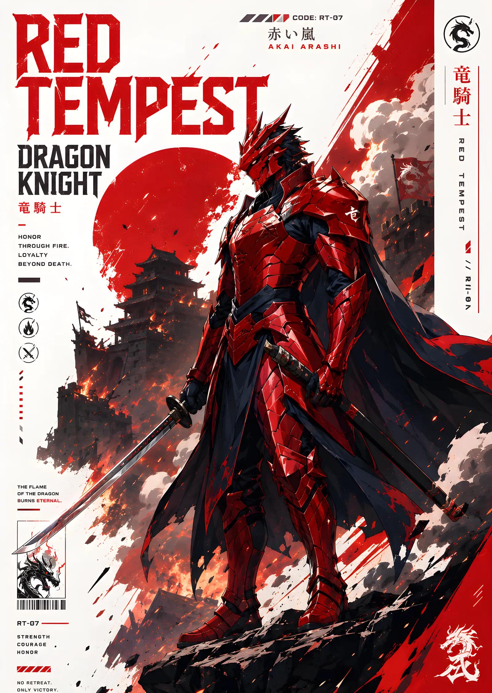 Red Tempest · Dragon Knight metal tablo