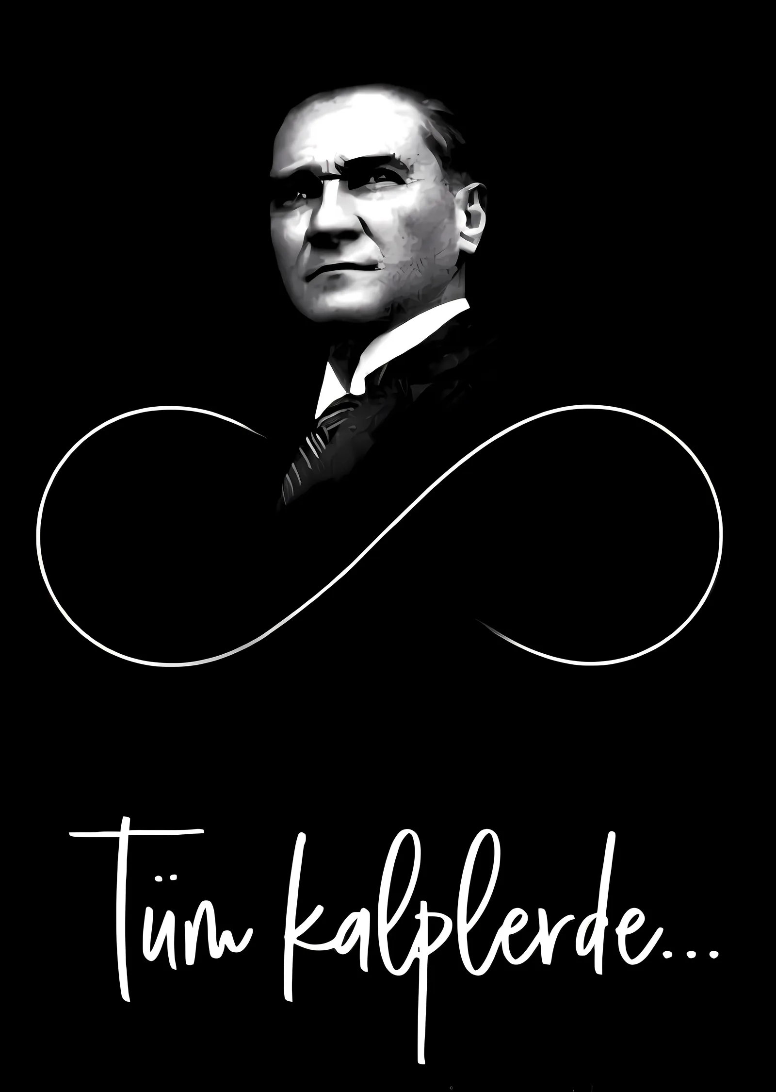 Mustafa Kemal Atatürk: Tüm Kalplerde metal tablo