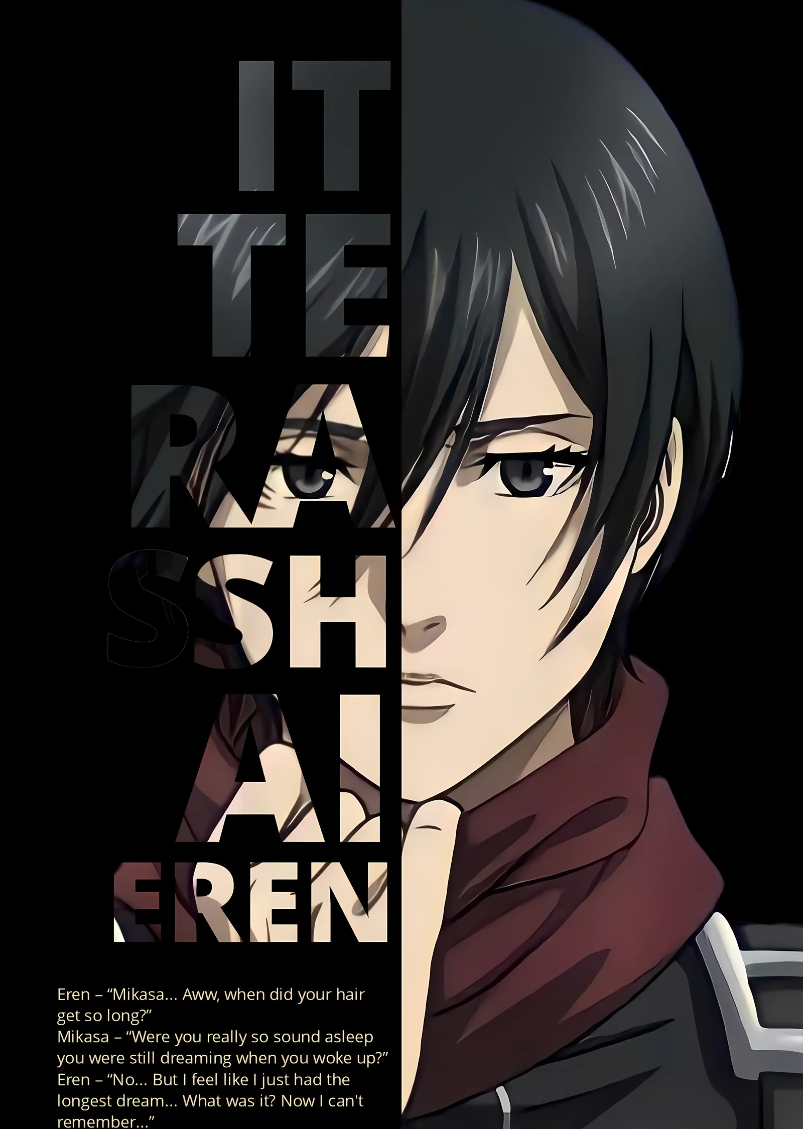 Attack on Titan: Mikasa'nın Vedası metal tablo