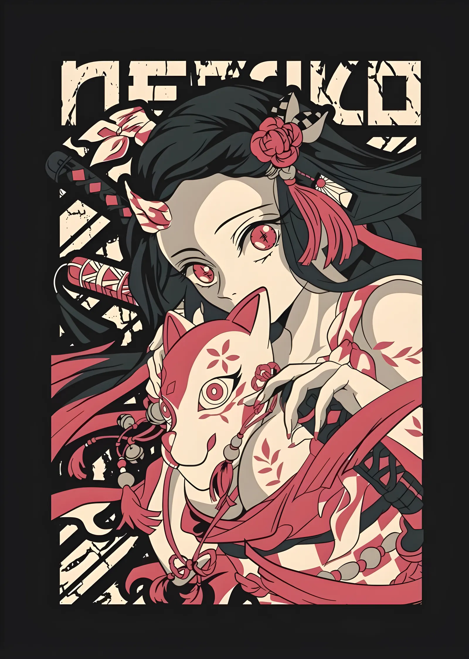 Kimetsu no Yaiba: Nezuko Kamado metal tablo