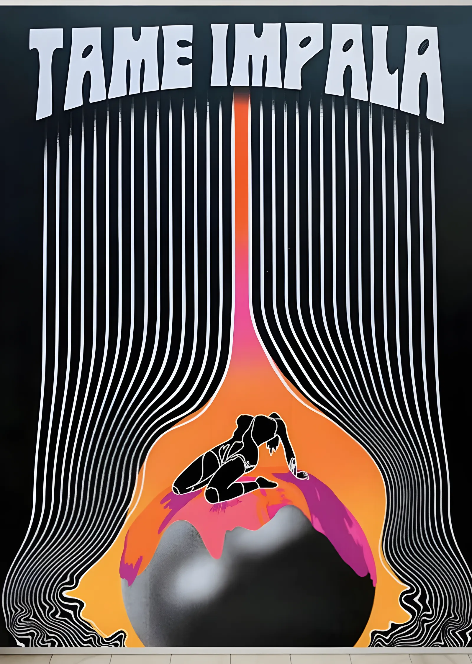 Tame Impala - Turuncu Psikedeli metal tablo