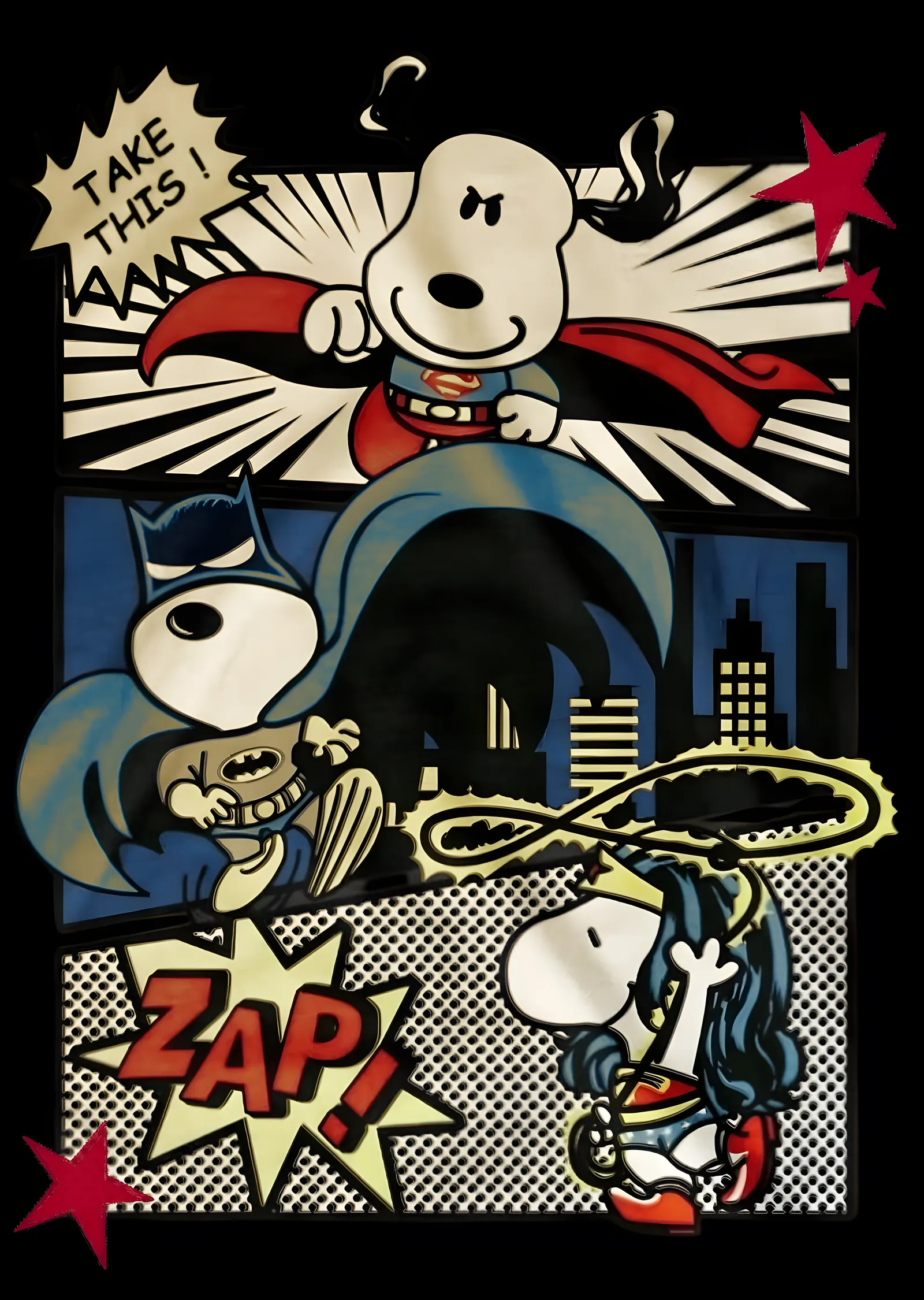 Snoopy - Süper Kahraman metal tablo