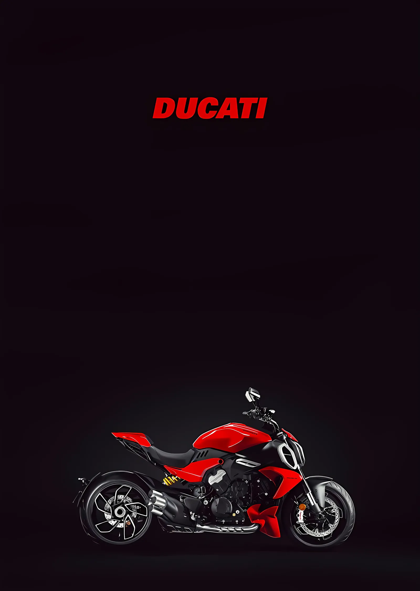 Ducati Diavel - Karanlık Zemin metal tablo
