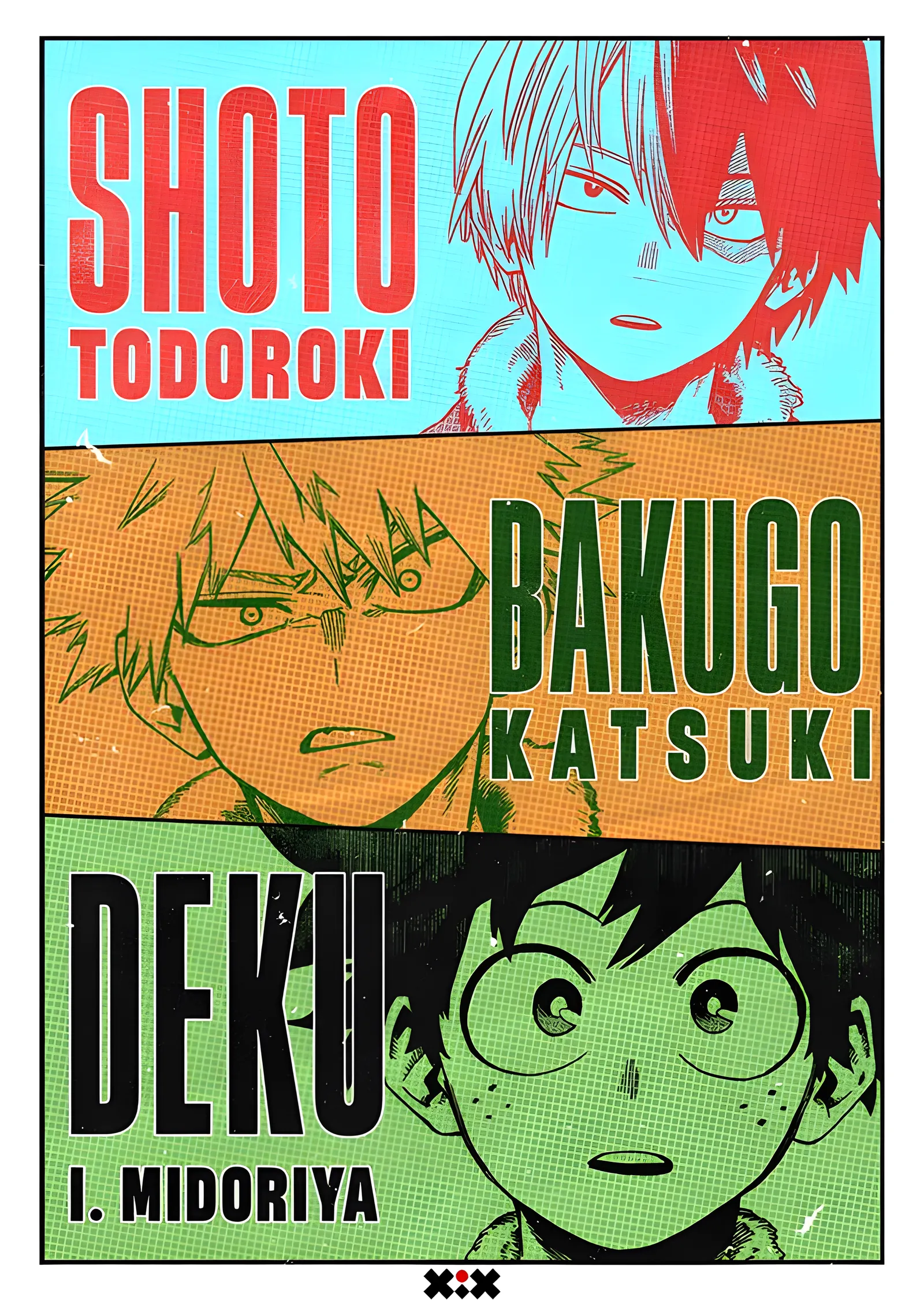 My Hero Academia: Üçlü Pop Art metal tablo