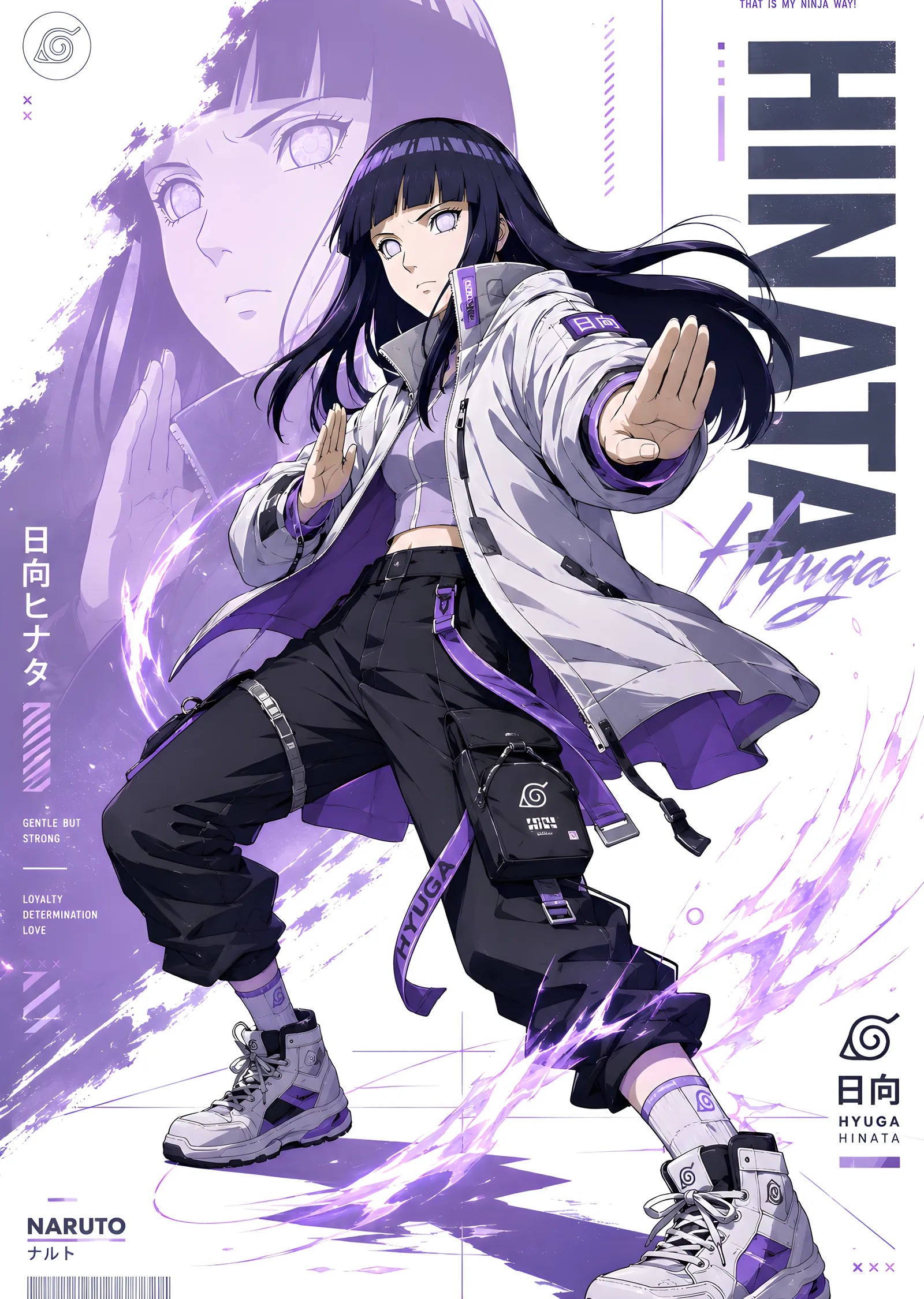 Naruto: Hinata Hyuga'nın Duruşu metal tablo