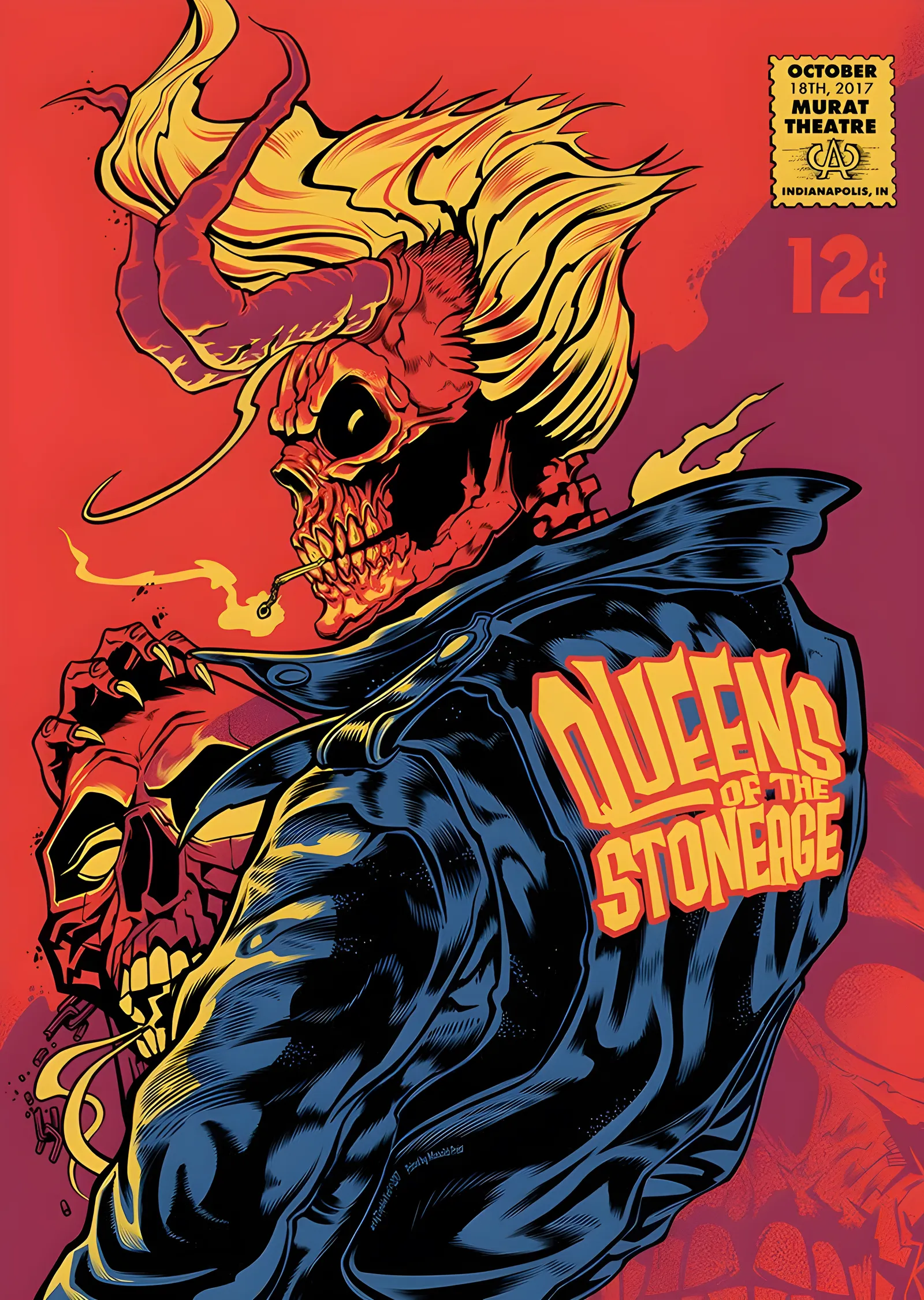 Queens of the Stone Age: Zombi Kafatası metal tablo