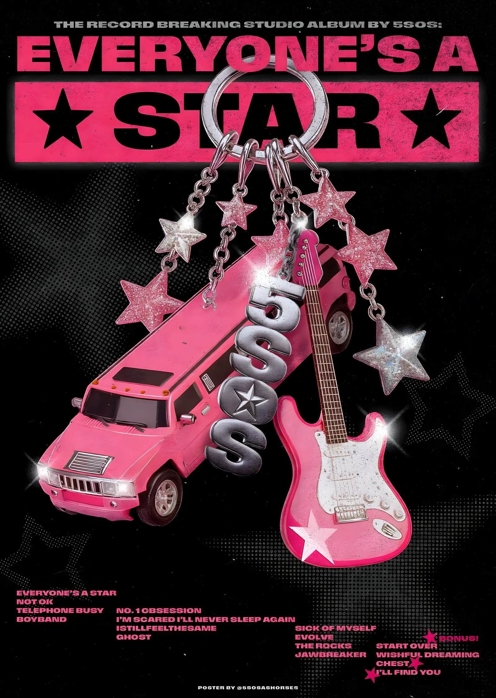 5 Seconds of Summer - Everyone's a Star Anahtarlık Afişi metal tablo