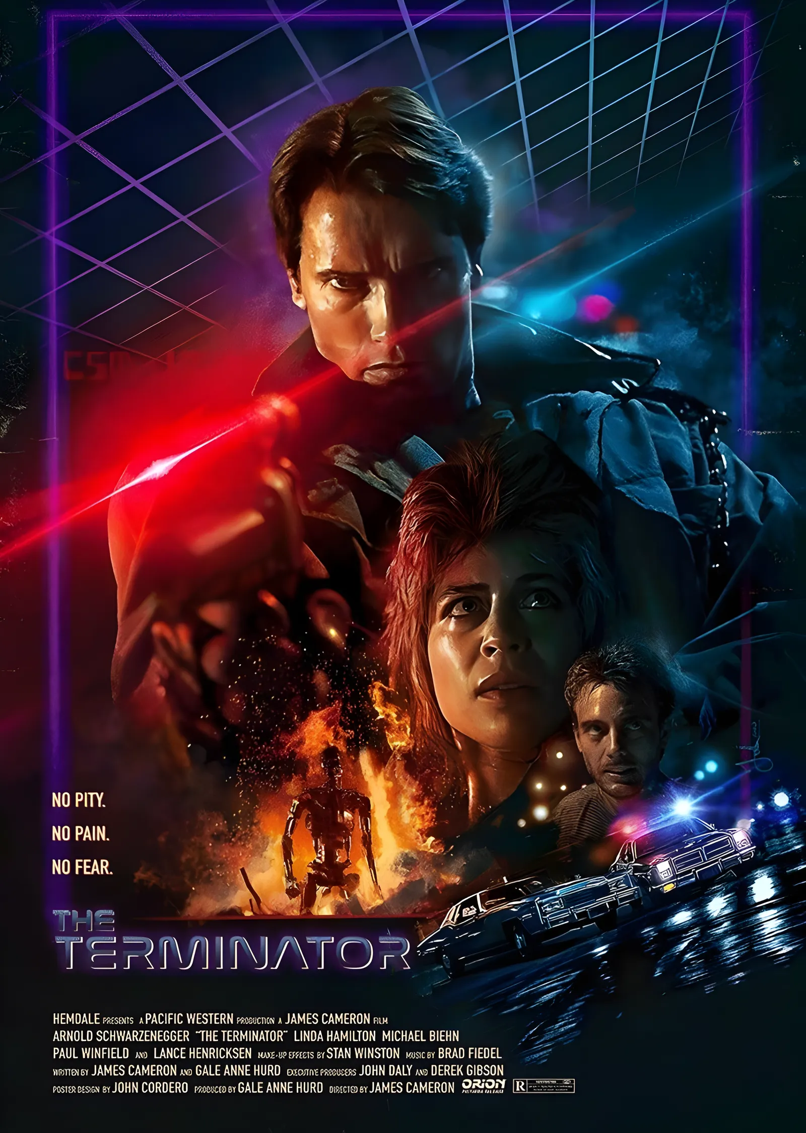 The Terminator: Neon Izgara metal tablo
