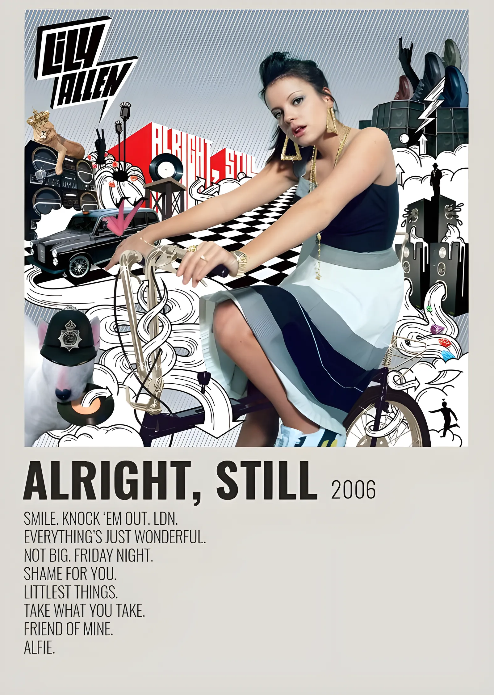 Lily Allen: Alright, Still 2006 metal tablo