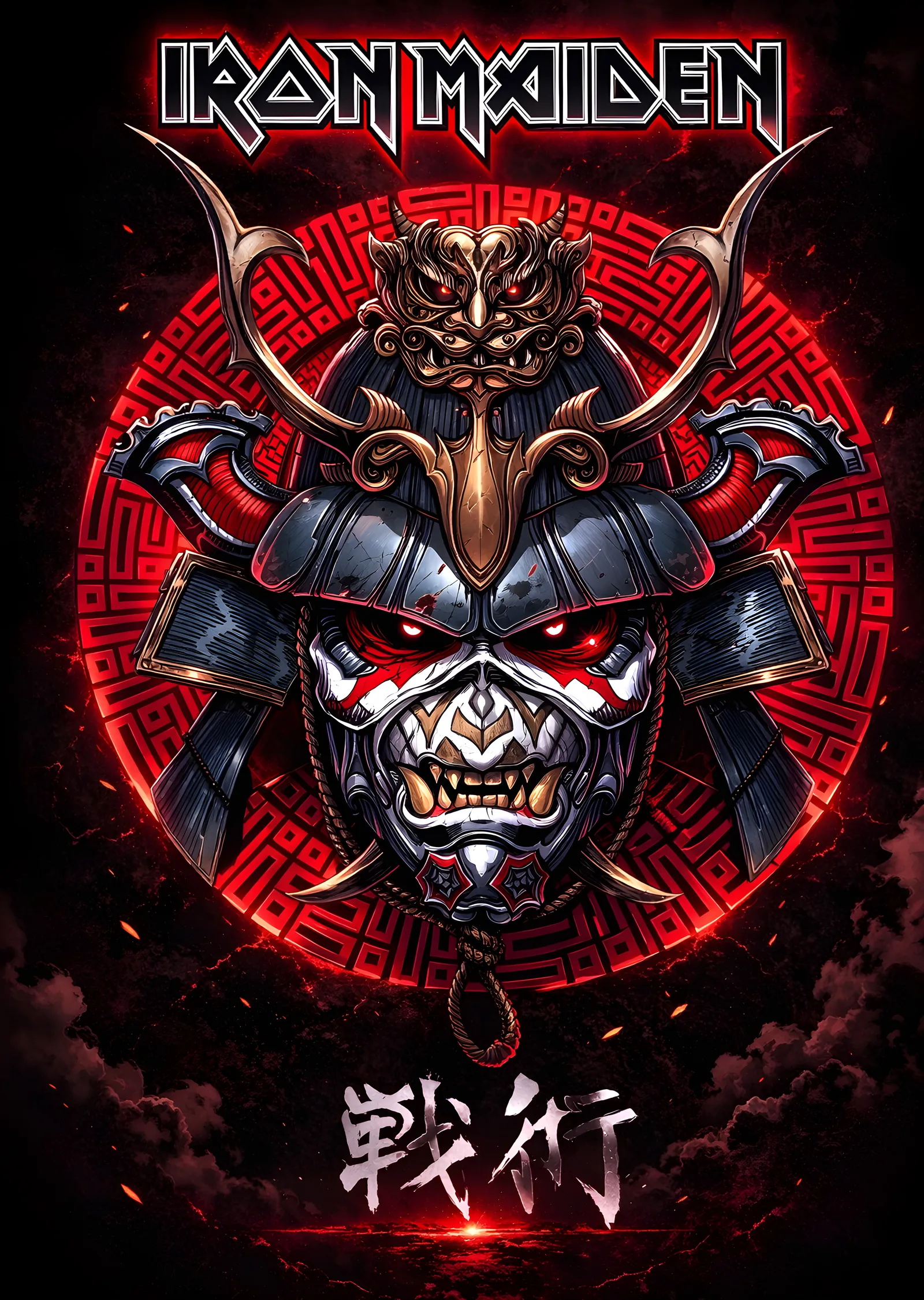 Iron Maiden: Samuray Maskesi metal tablo