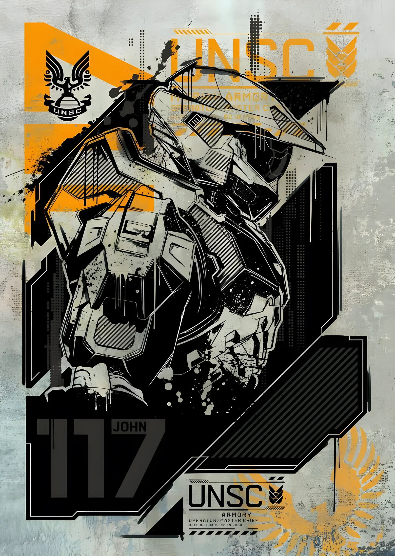 Halo: UNSC 117 metal tablo