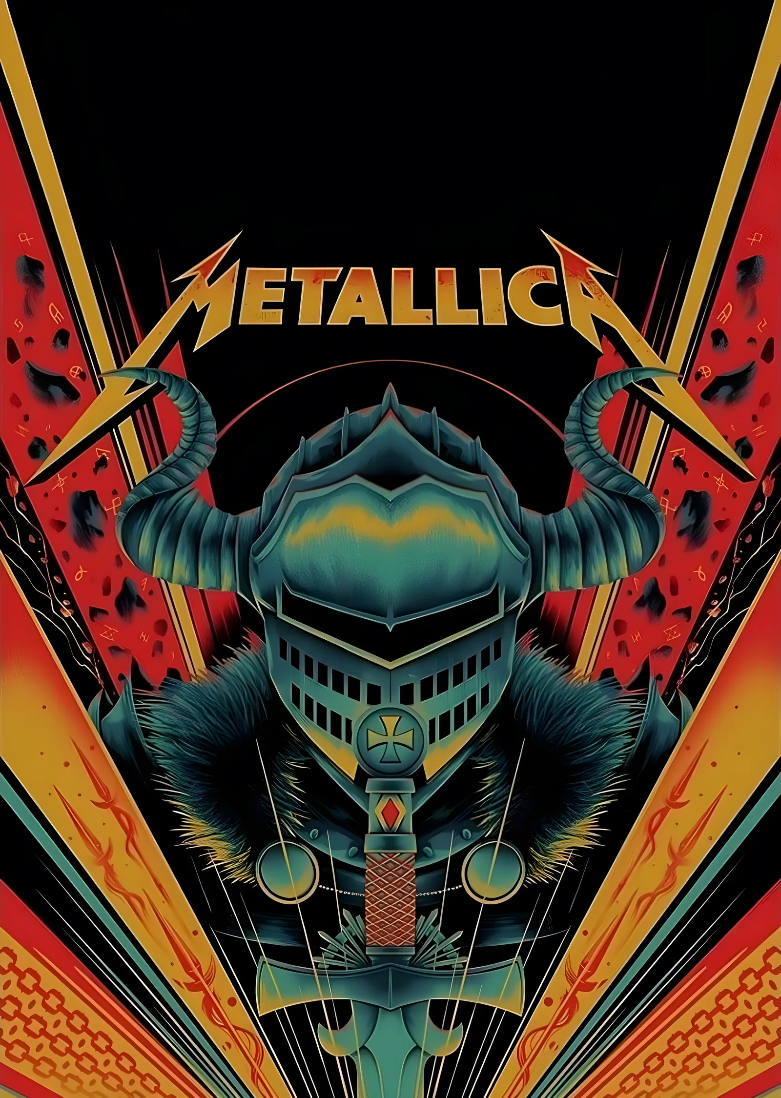 Metallica: Şövalye metal tablo