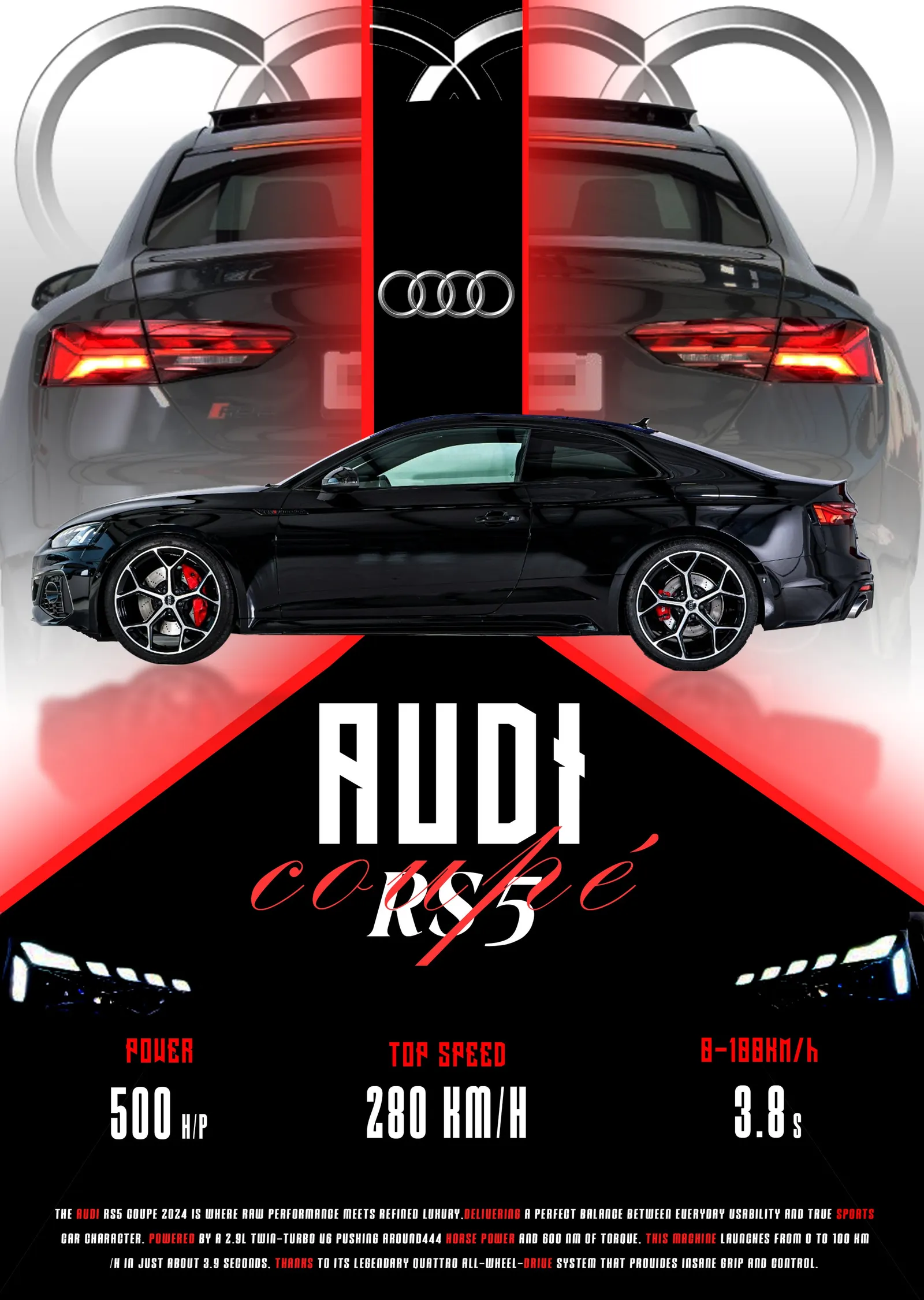 Audi RS5 Coupé metal tablo