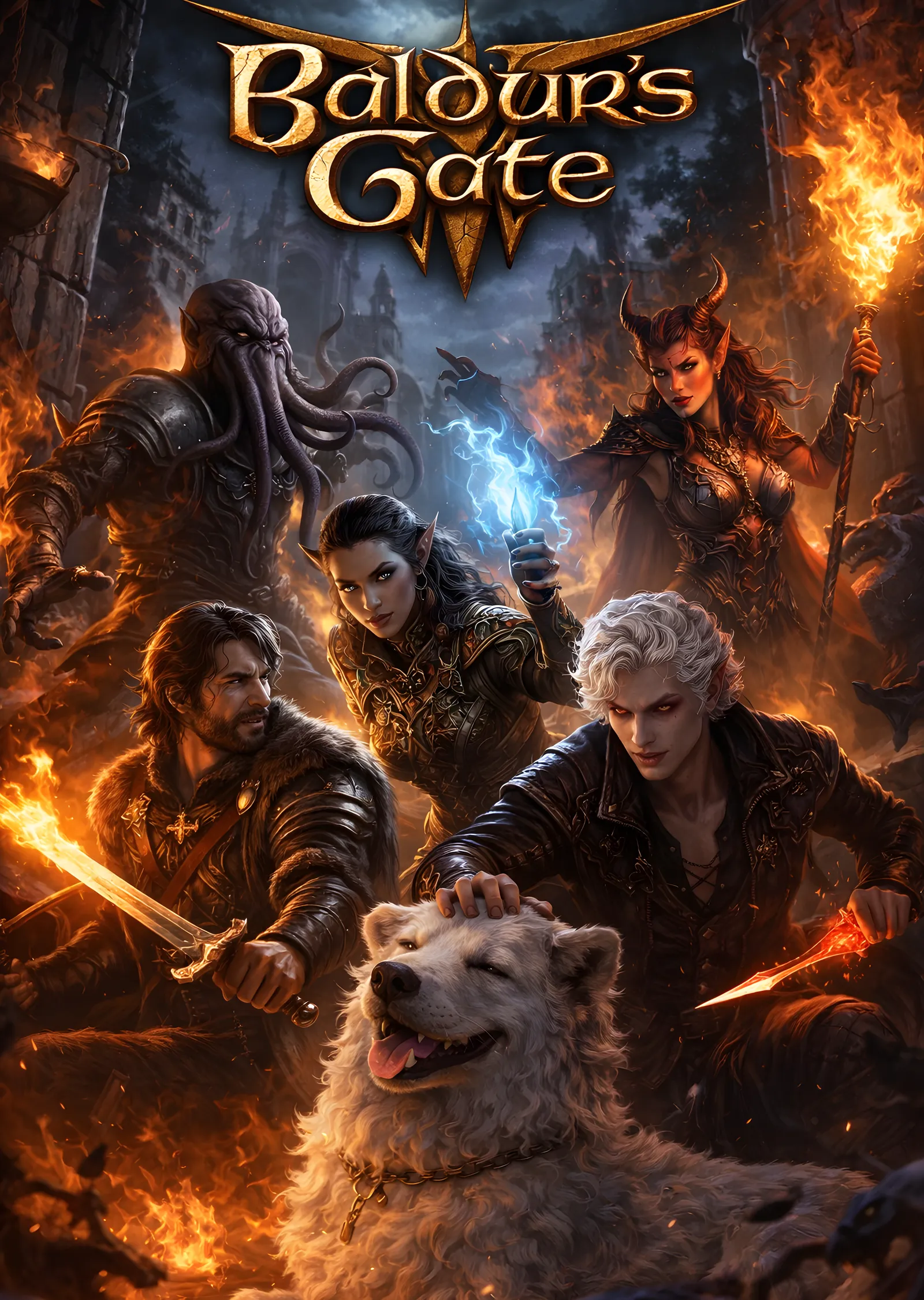 Baldur's Gate 3: Kahramanlar ve Canavarlar metal tablo