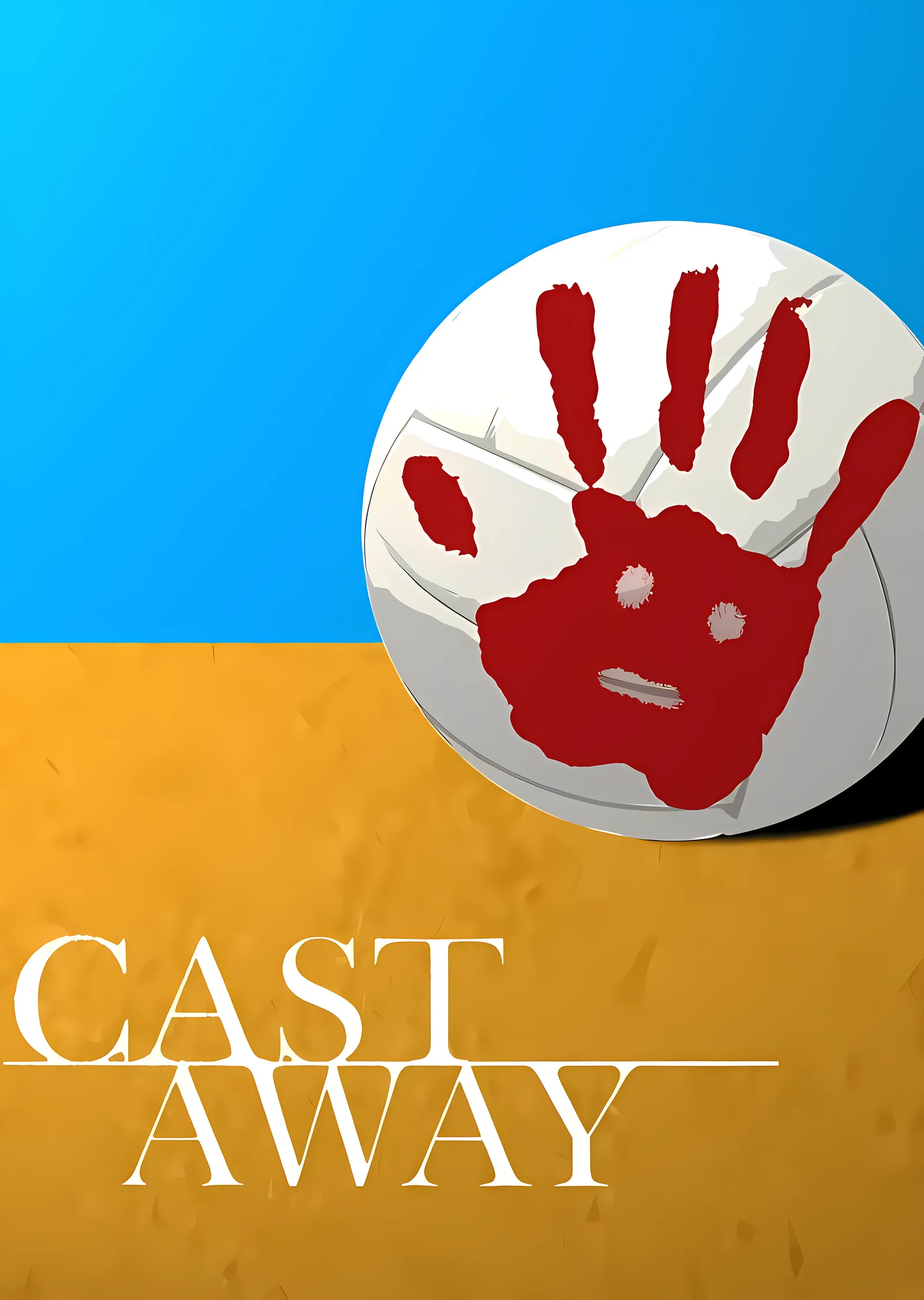 Cast Away: Minimalist Filmi metal tablo