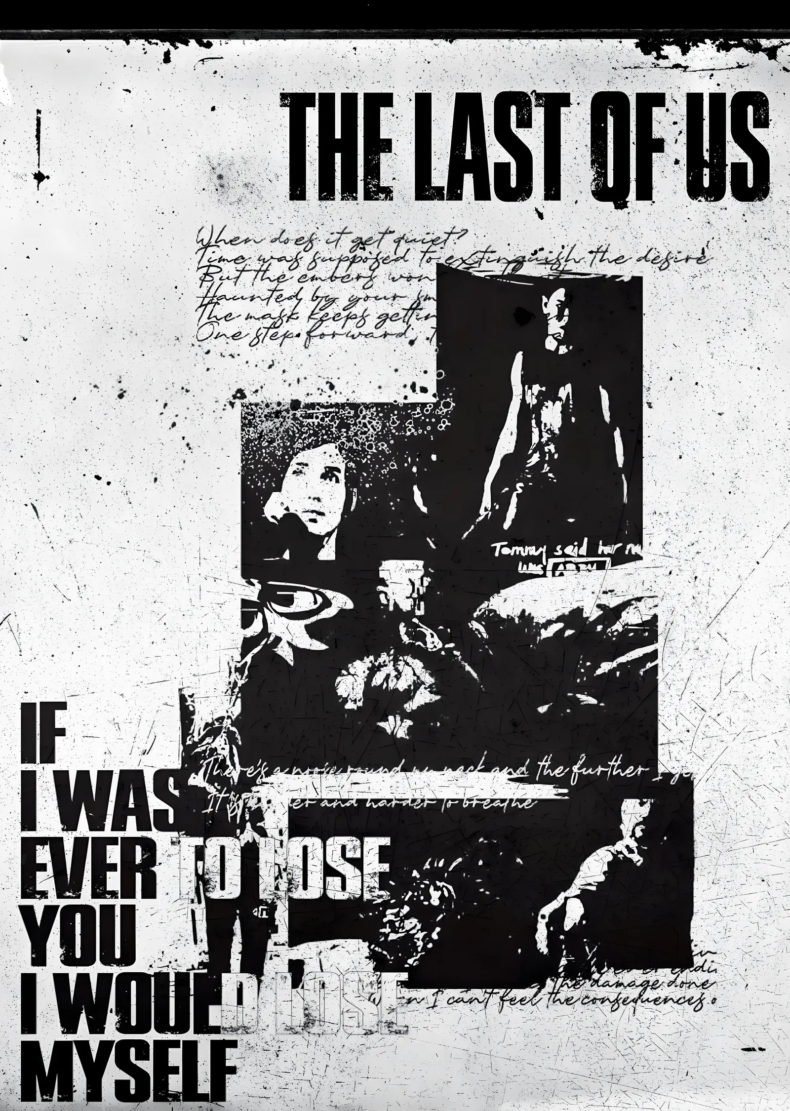 The Last of Us: Kolaj Tipografi metal tablo