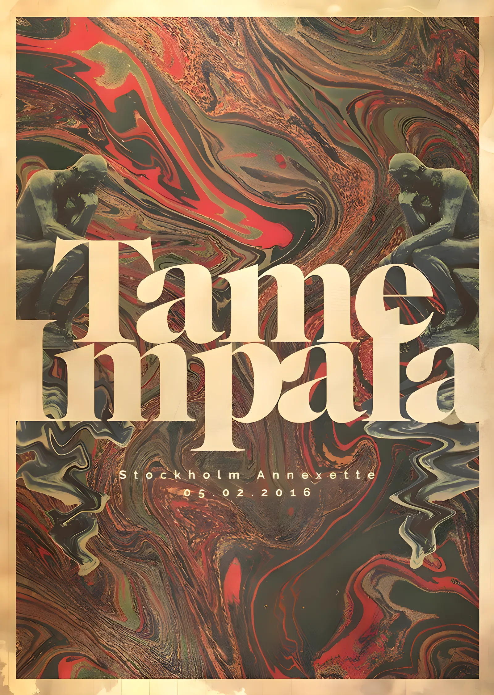 Tame Impala: Stockholm Annexette 05.02.2016 metal tablo
