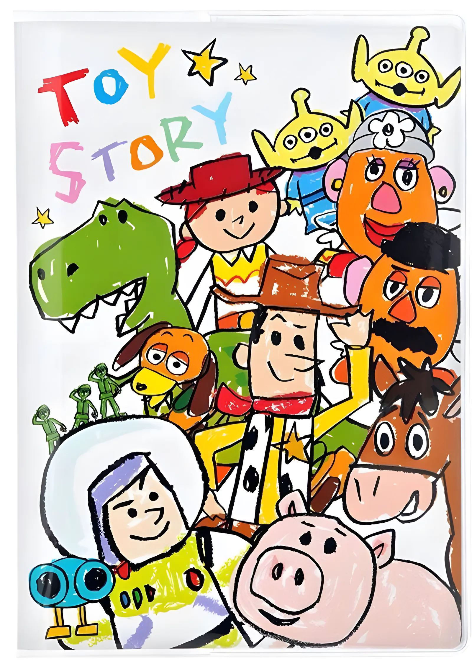 Toy Story - Çocuk Çizimi Kolajı metal tablo