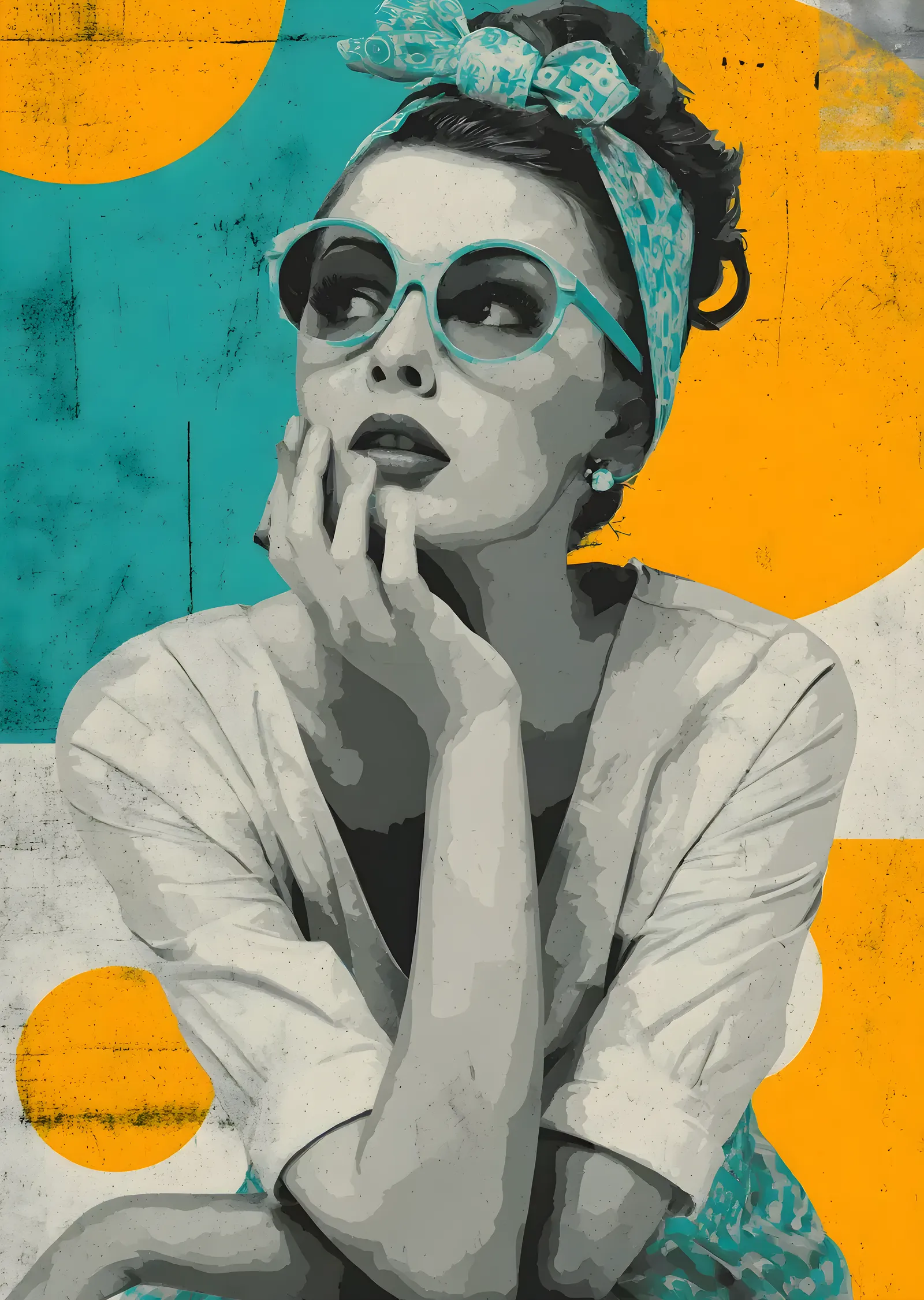 Vintage Pop Art Kadın: Moda ve Stil metal tablo