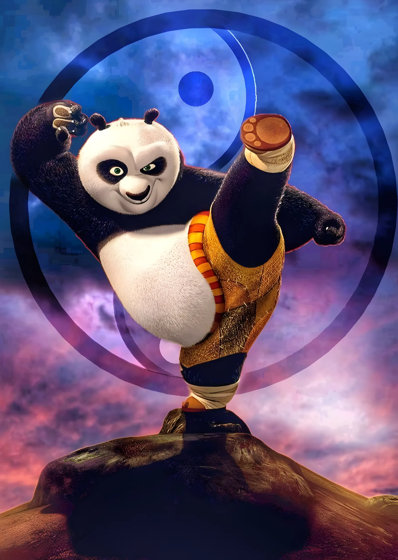 Kung Fu Panda: Tepe Duruşu metal tablo