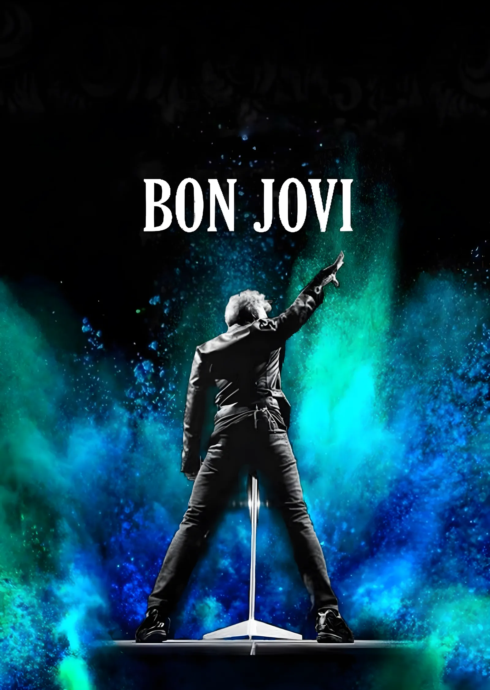 Bon Jovi: Sahne Silueti metal tablo