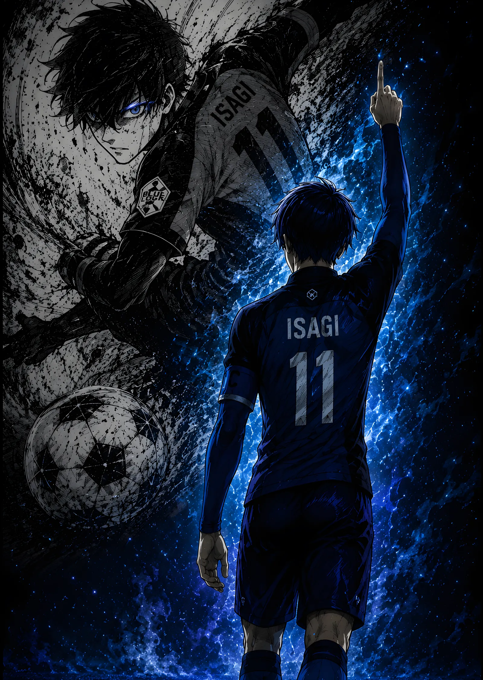 Blue Lock - Yoichi Isagi metal tablo