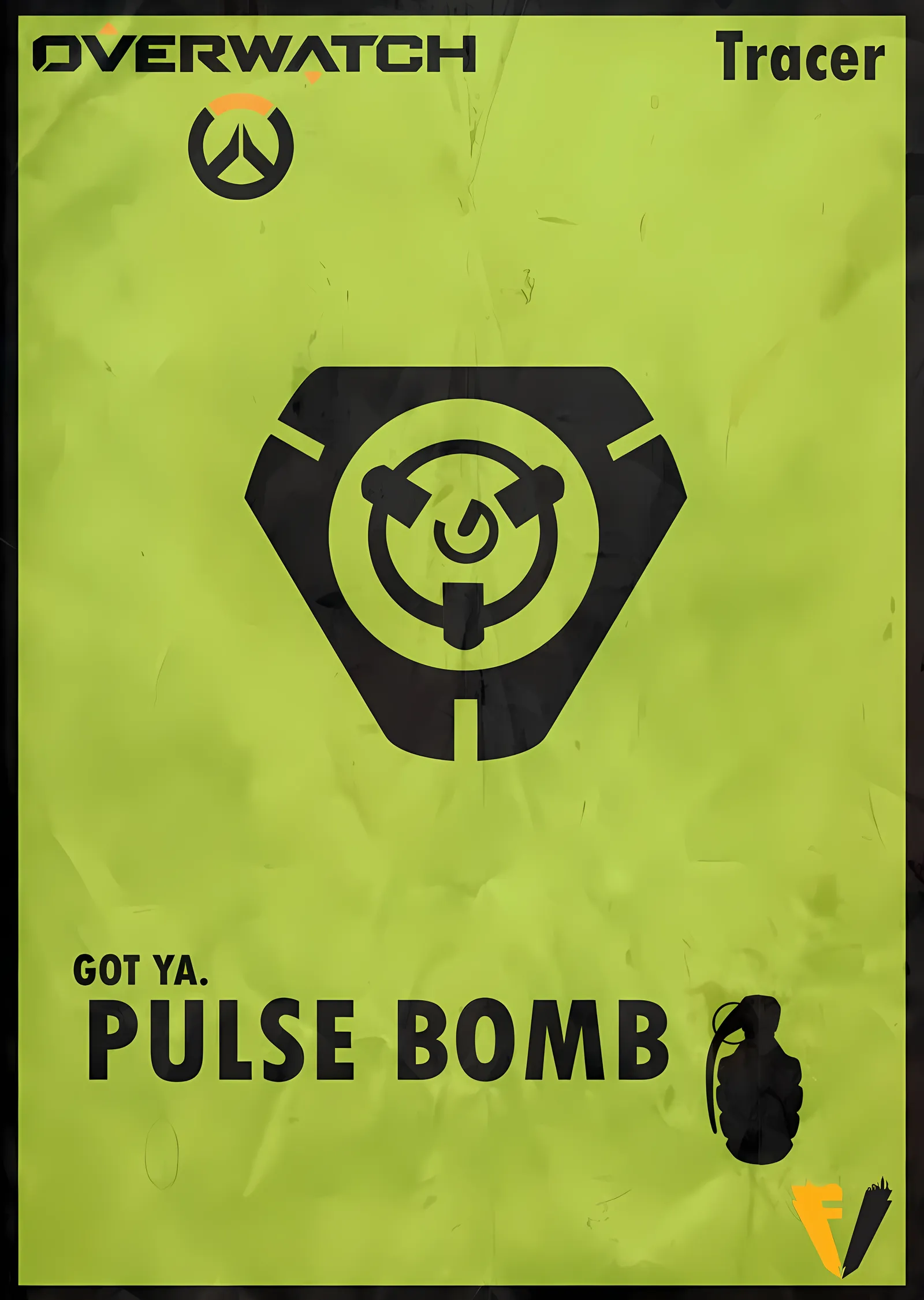Overwatch - Tracer Pulse Bomb metal tablo