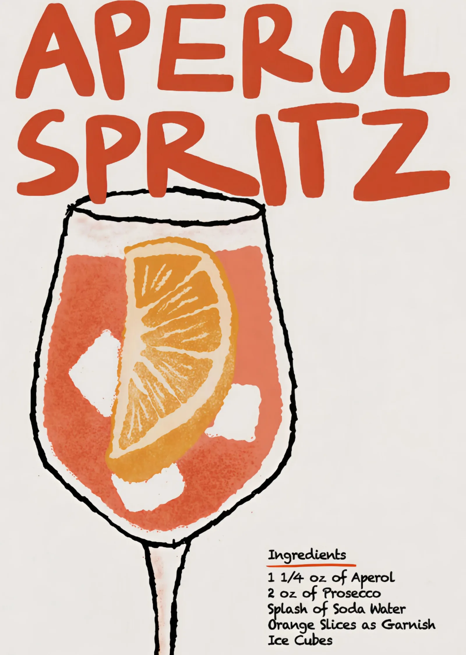 Aperol Spritz metal tablo