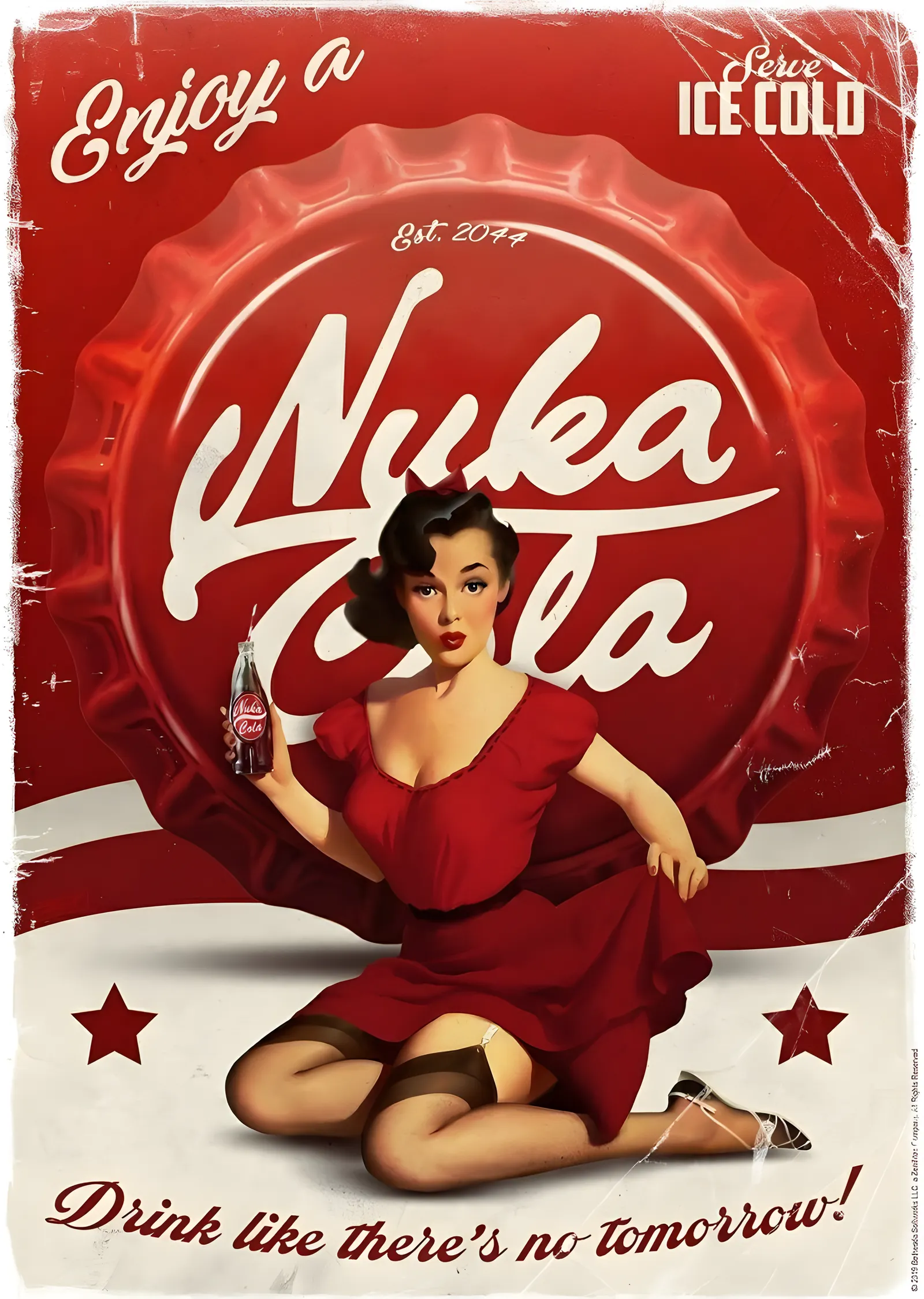 Fallout: Nuka Cola Pin-up metal tablo